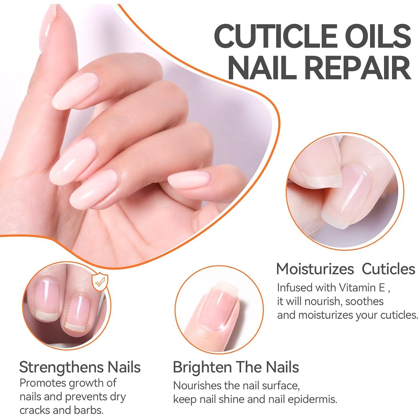 Gelike EC Cuticle Oil For Nails: Natural Nail Oil Honey of JOJOBA and Vit E - Cuticle Moisturizes and Conditions Dry Nail Skin