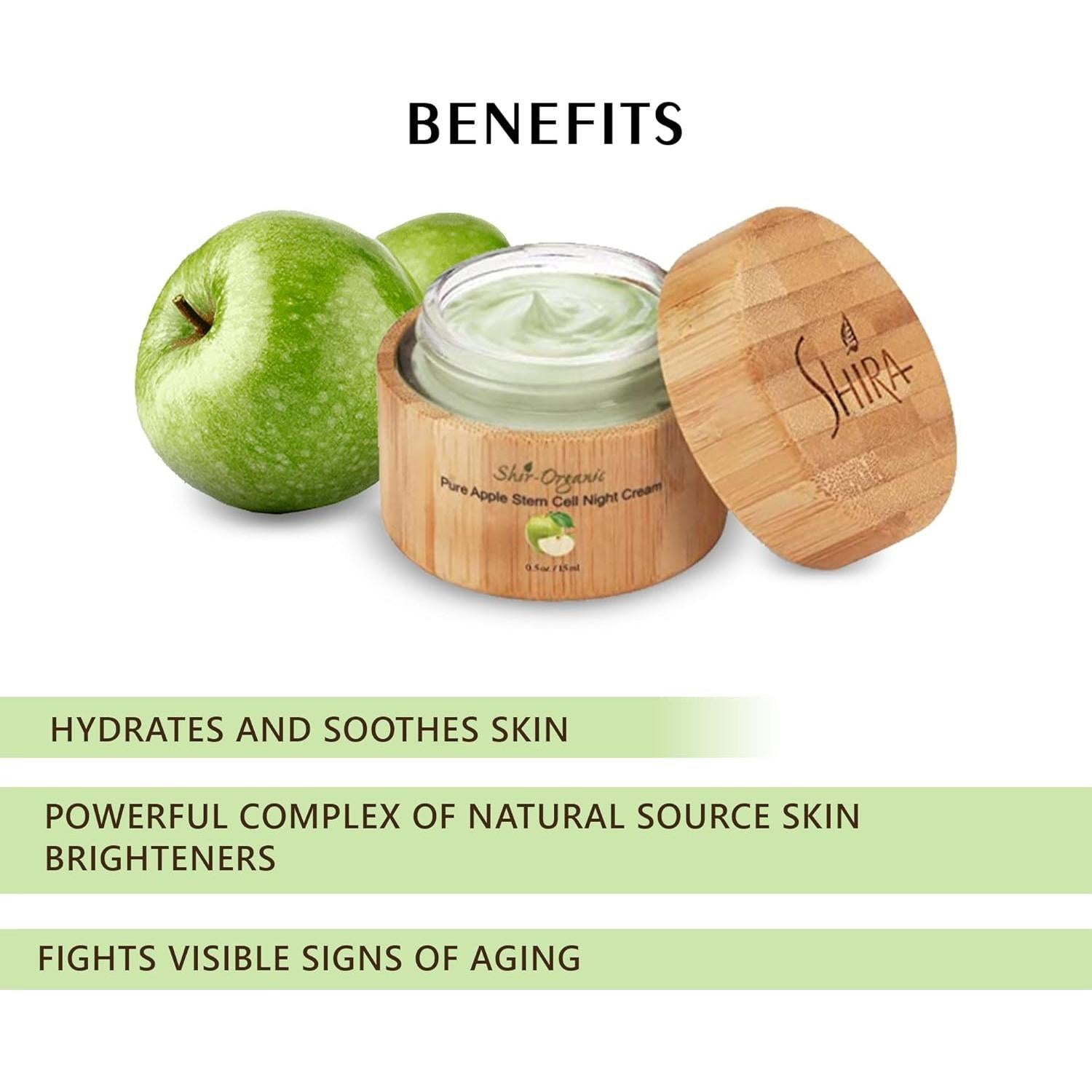 Crema Nocturna Ligera Shira con Células Madre de Manzana 15ml