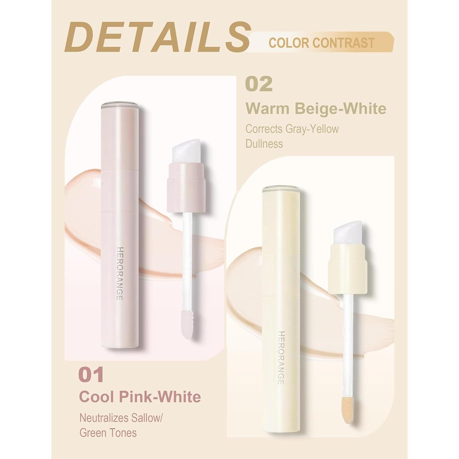 Kit de Contorno y Iluminador Líquido Okerker 2PCS Piel Clara