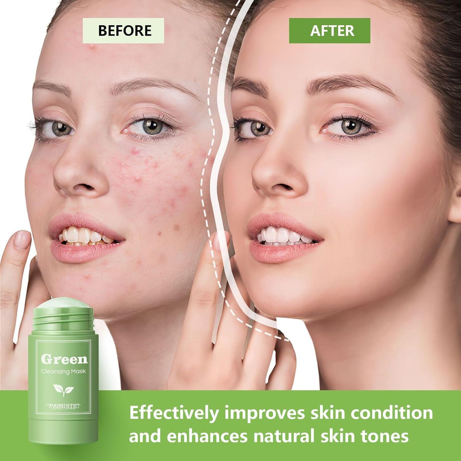 Mascarilla Facial de Barro Verde PAINISTIC - 2 Piezas