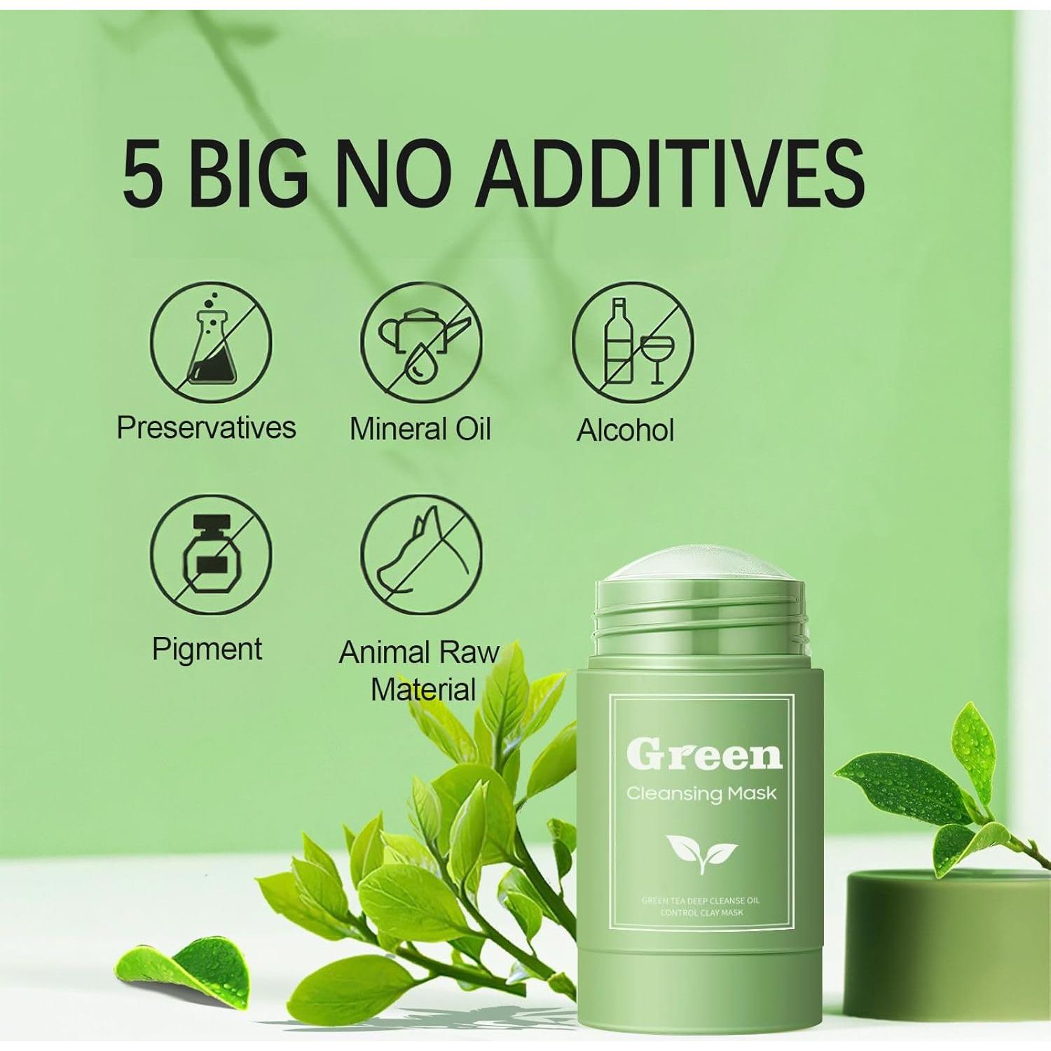 Mascarilla Facial de Barro Verde PAINISTIC - 2 Piezas