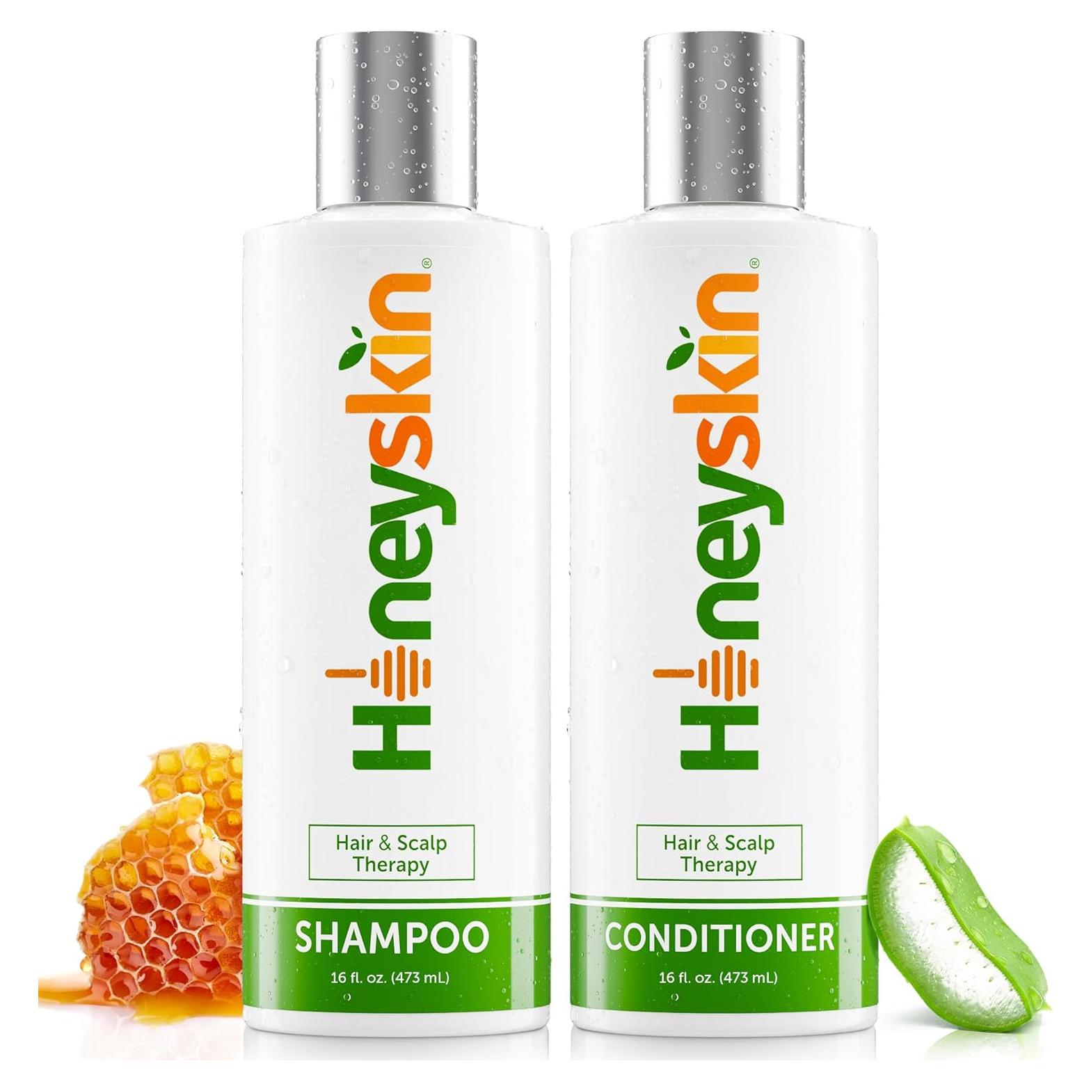 Champú y Acondicionador Honeyskin 473ml - Crecimiento Cabello Fino