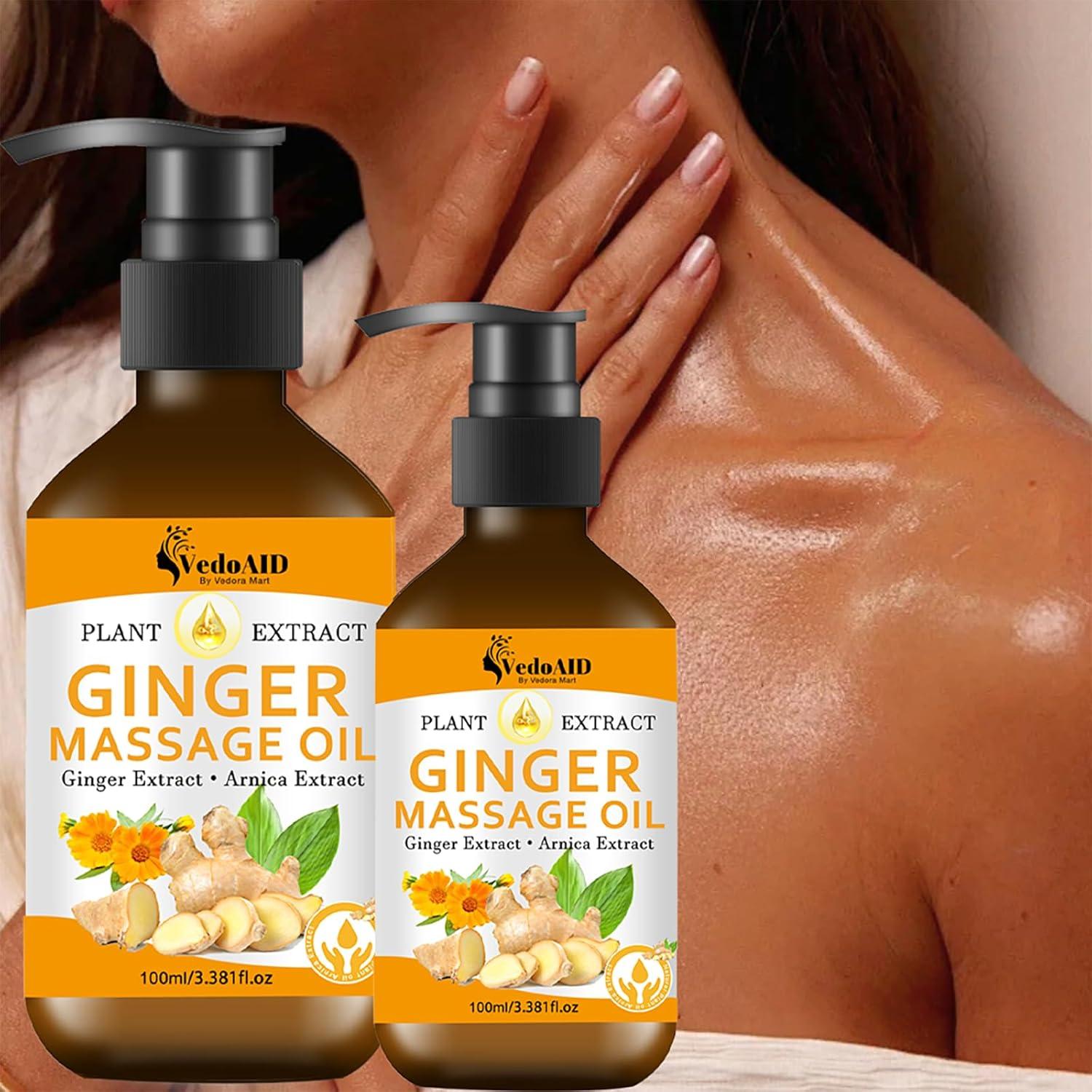 Aceite de Masaje de Jengibre Natural con Árnica y Vitamina E 136g
