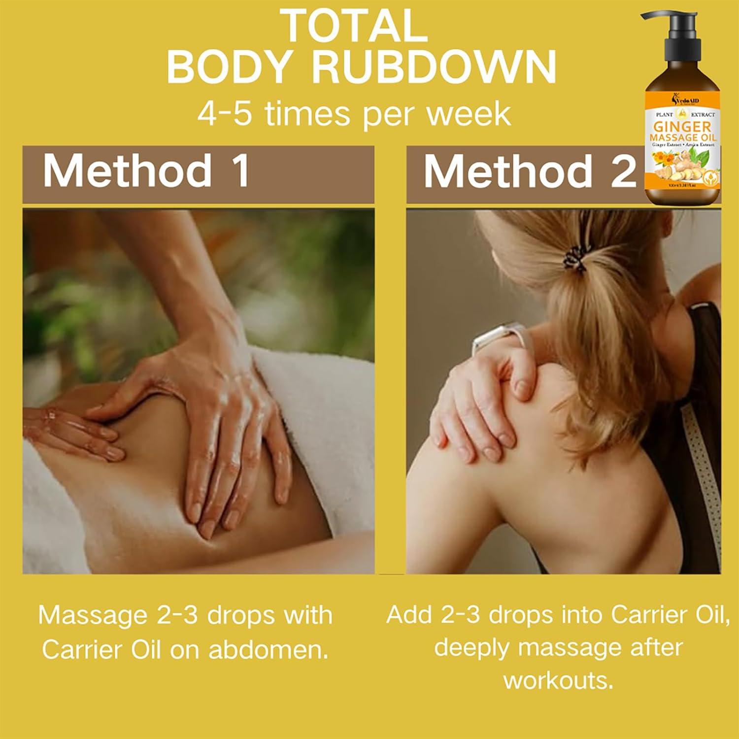 Aceite de Masaje de Jengibre Natural con Árnica y Vitamina E 136g