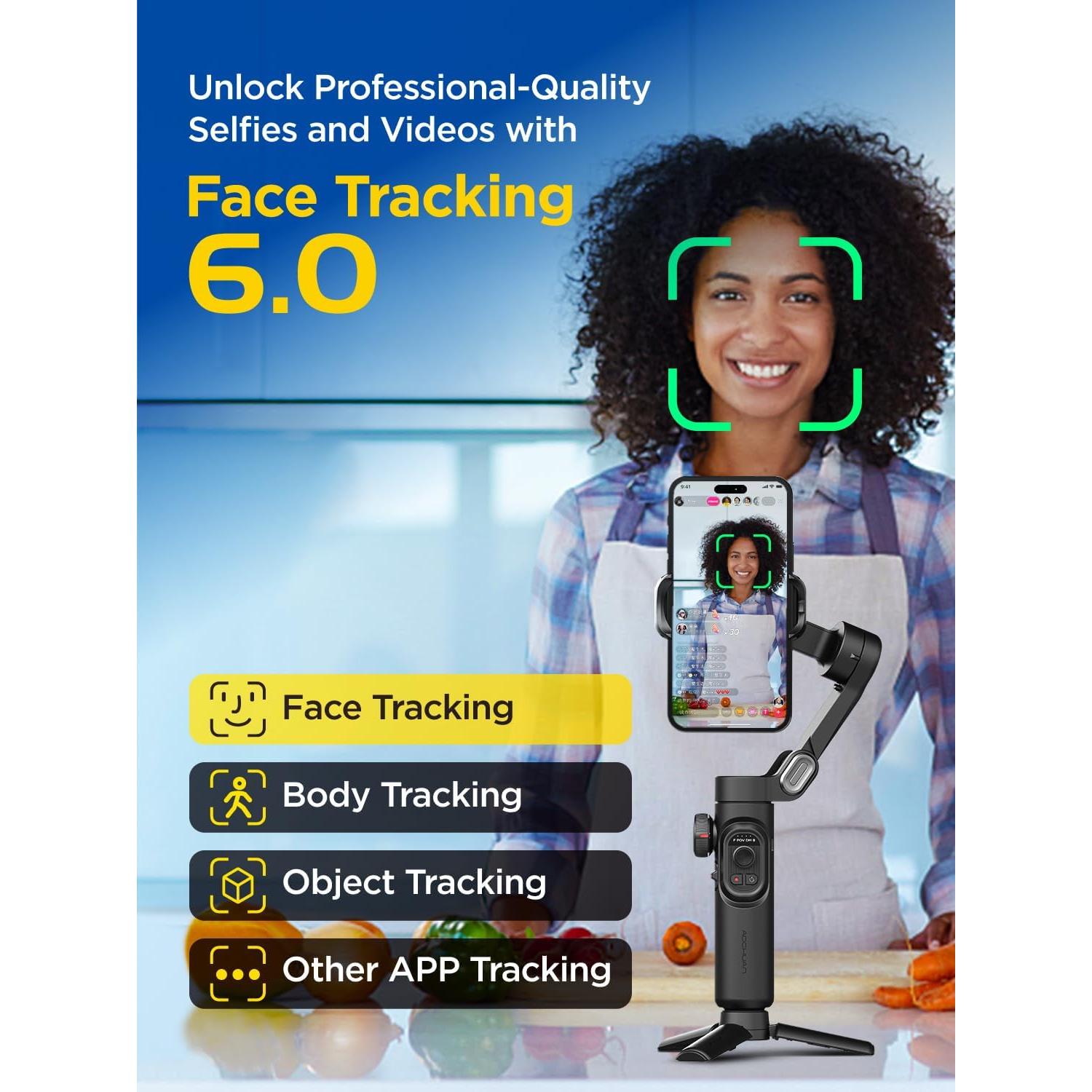 Gimbal Estabilizador AOCHUAN Smart XE para Smartphone 3 Ejes