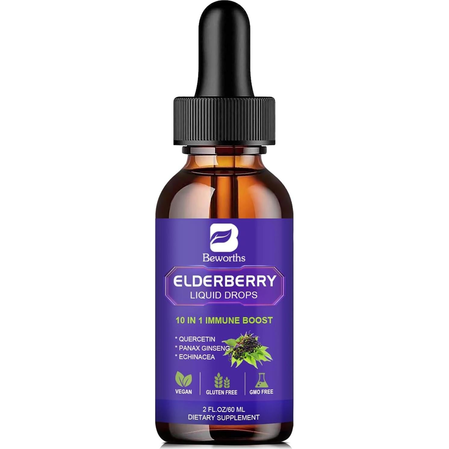 Jarabe de Saúco B BEWORTHS 59 ml x 2 con Vitamina C y Zinc