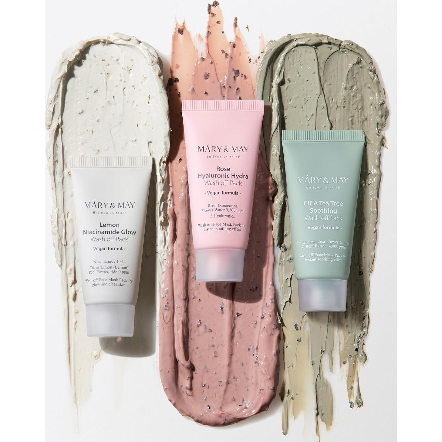 Mascarilla Lavable Mary&May CICA TeaTree 30g - Vegana, Calmante