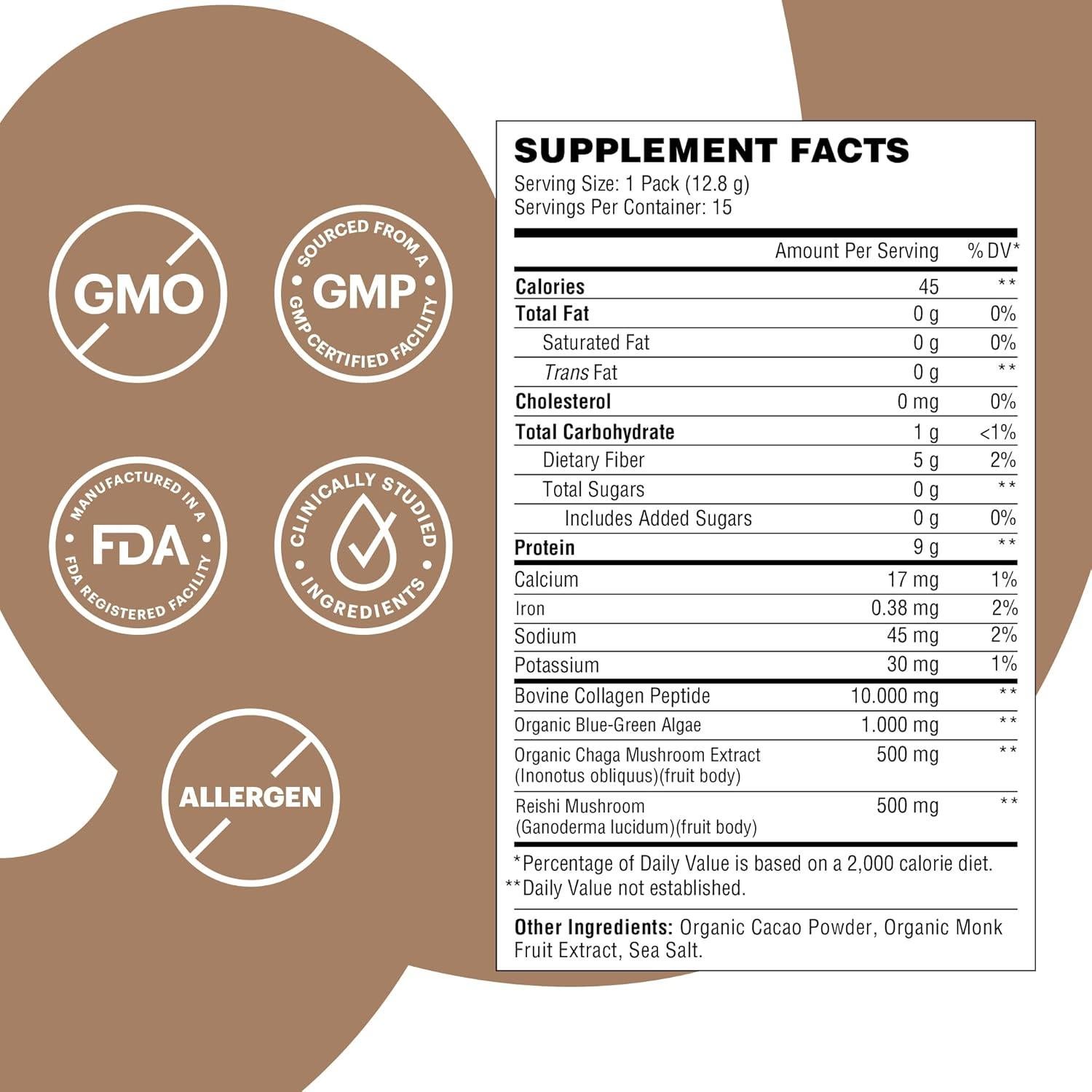 Wellthy Polvo de Superalimento de Colágeno Cacao 230g