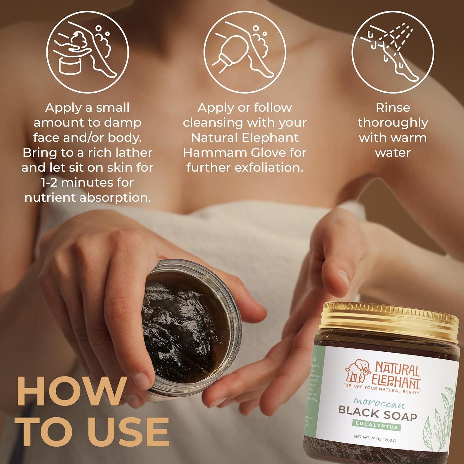 Jabón Negro Marroquí Natural Elephant 1kg Eucalipto