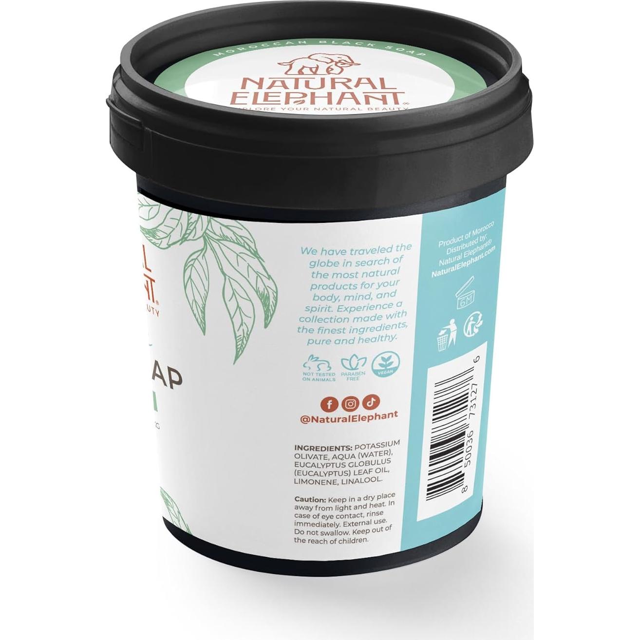 Jabón Negro Marroquí Natural Elephant 1kg Eucalipto