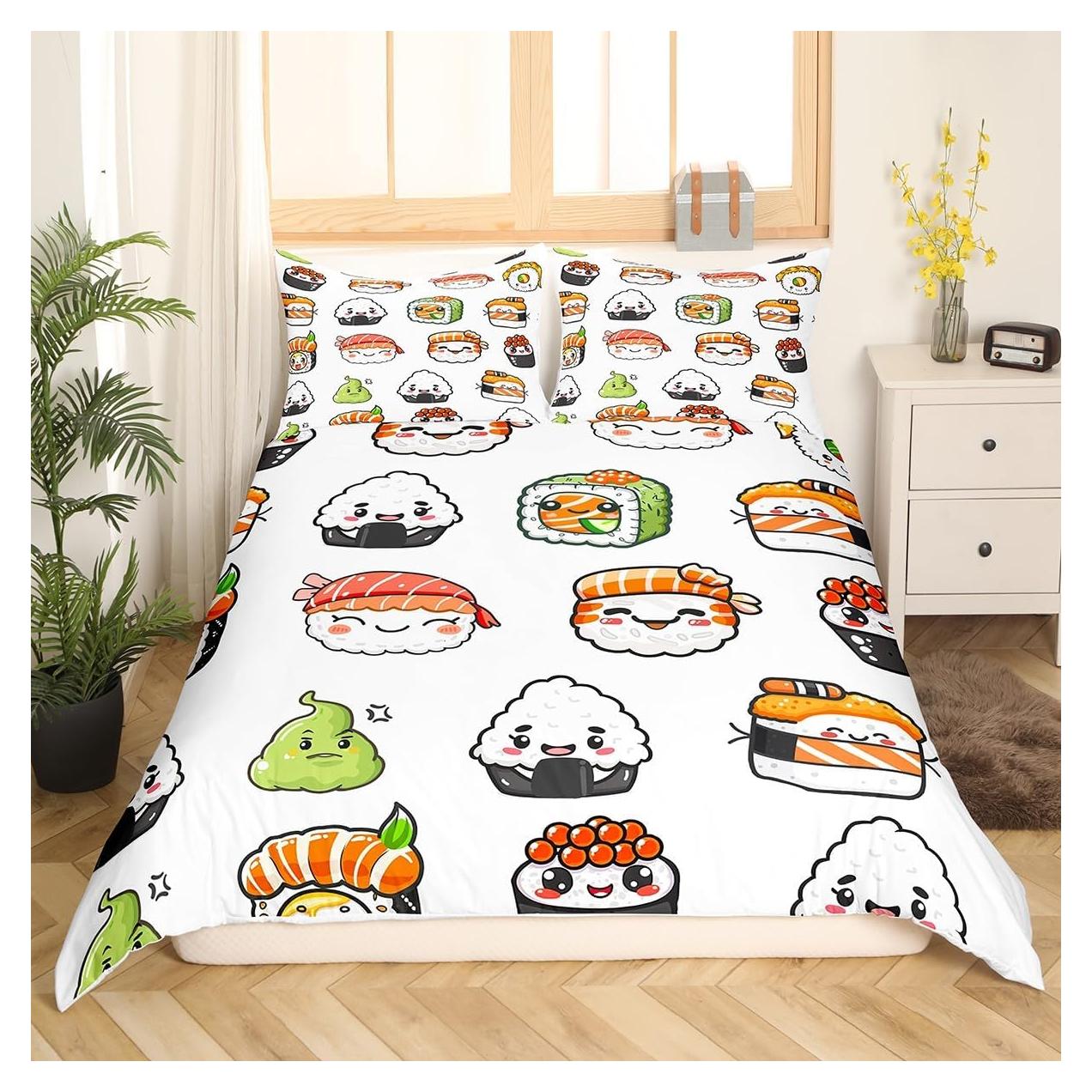 Funda de Edredón Individual Feelyou Microfibra Sushi 173x229cm