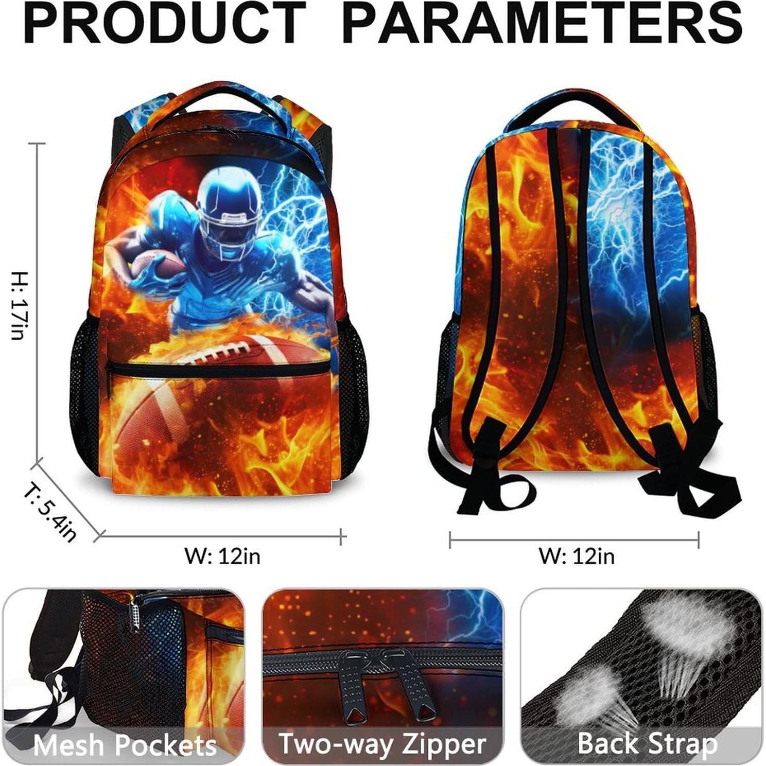 Mochila Escolar Infantil Deportiva 30.5x13.7x43.2 cm