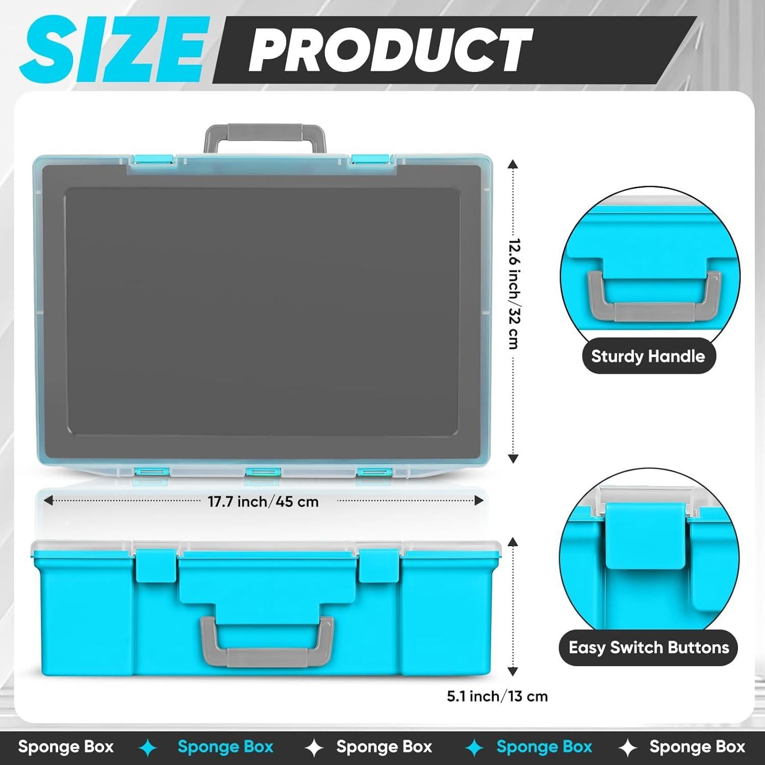 Caja de Transporte de Miniaturas Madcat 120 Ranuras Azul