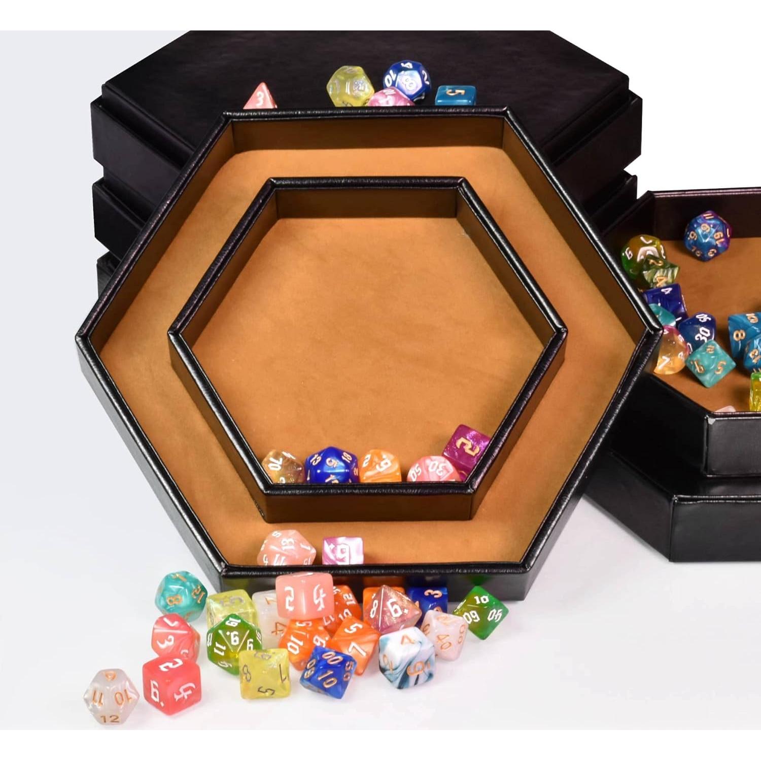 Bandeja de Dados 2 en 1 KSNDie Hexagonal Marrón 22.5x20cm