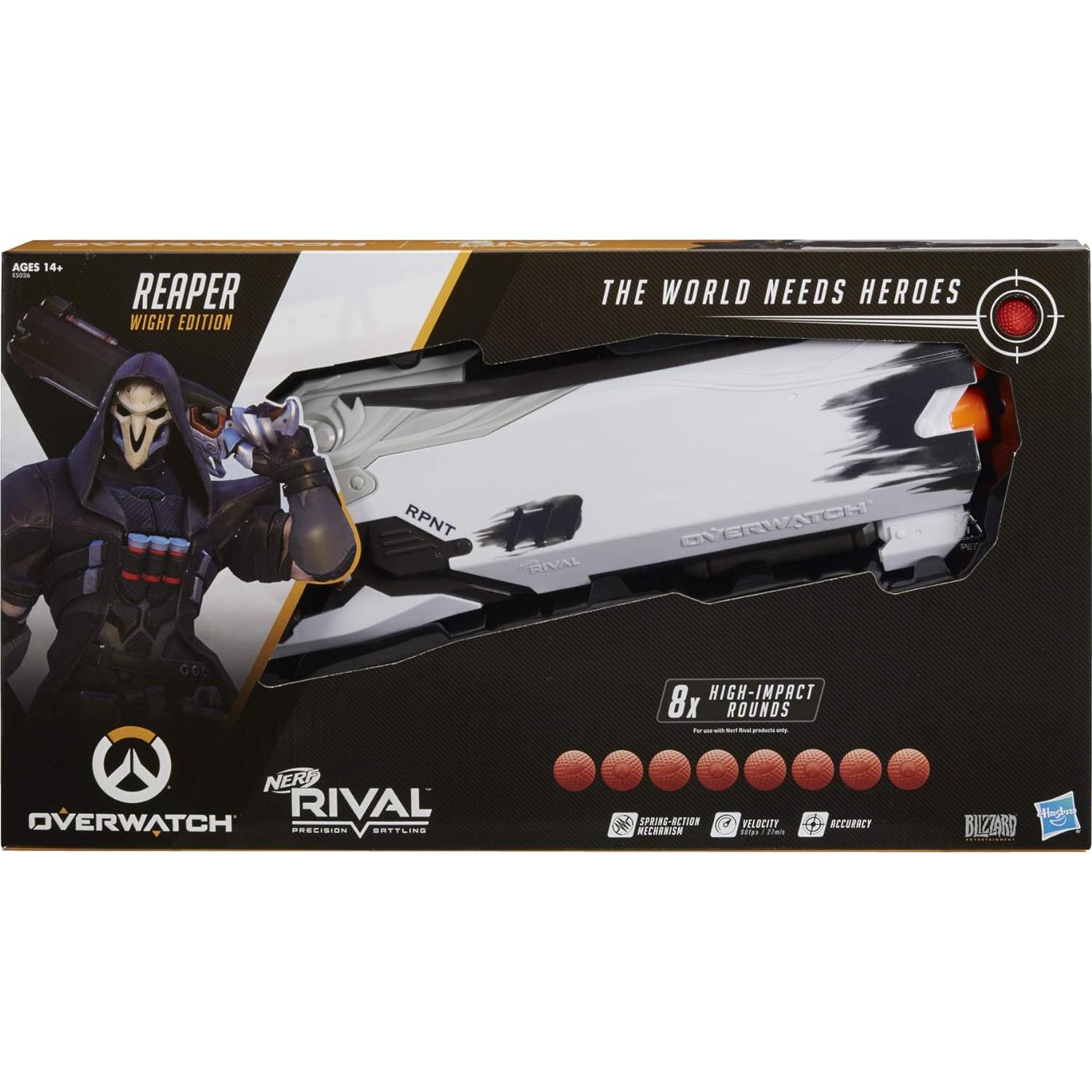 Bláster Nerf Overwatch Reaper Wight + 8 Rondas Rivales