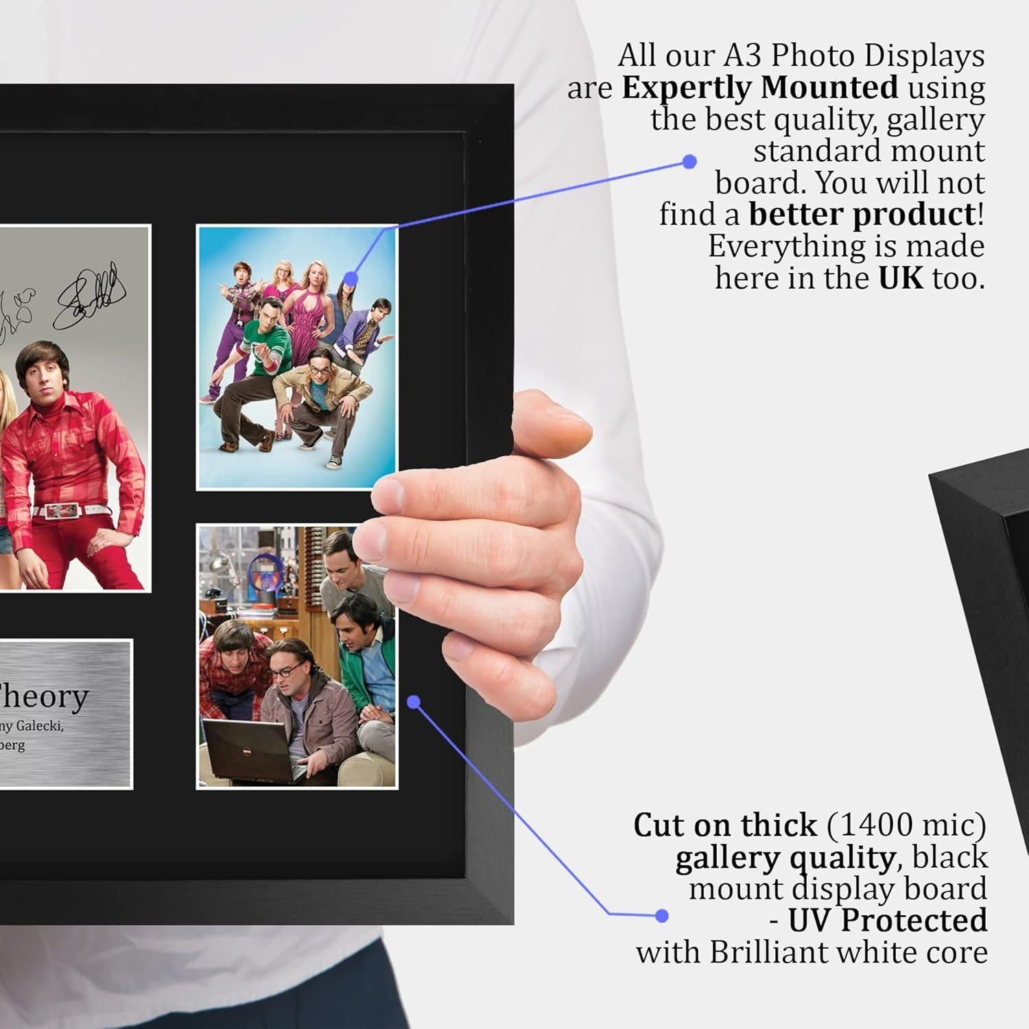 Display Enmarcado La Teoría del Big Bang HWC Trading 43.9 x 32.9 cm