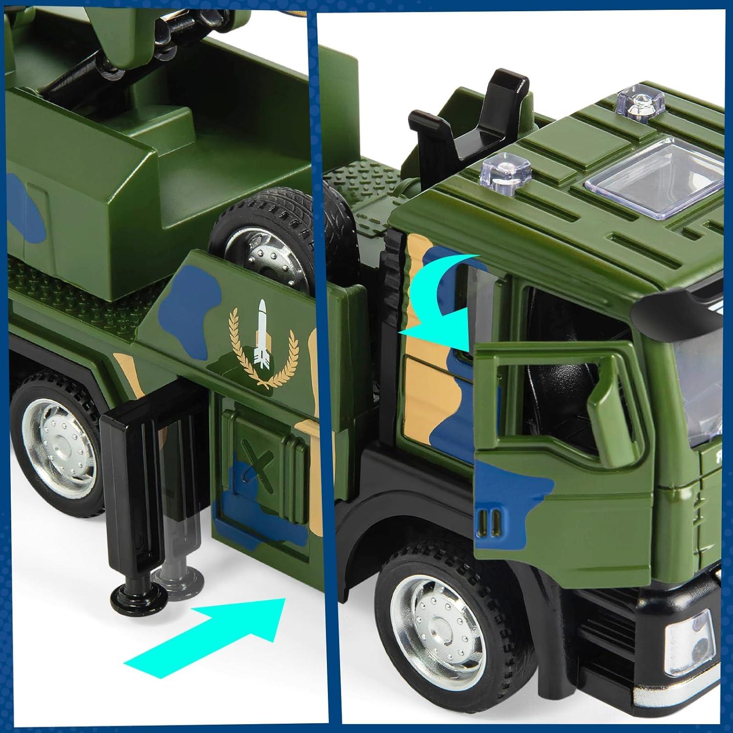 Camión Militar de Juguete con 6 Misiles y Luz - 380g