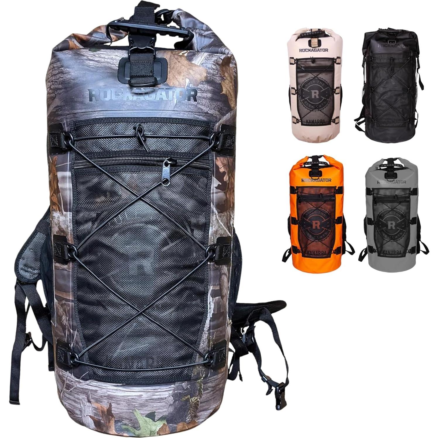 Mochila Impermeable Rockagator 90L Camo para Aventura