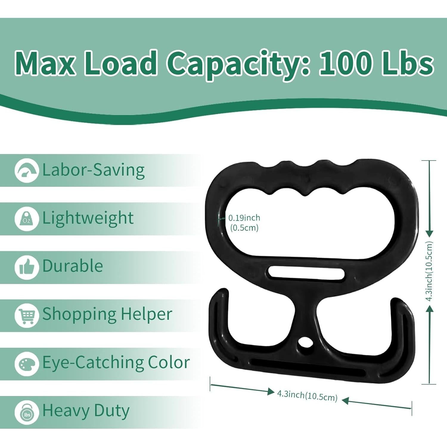 Porta Bolsas de Compras Mimoment Negro - Soporte Resistente 45kg