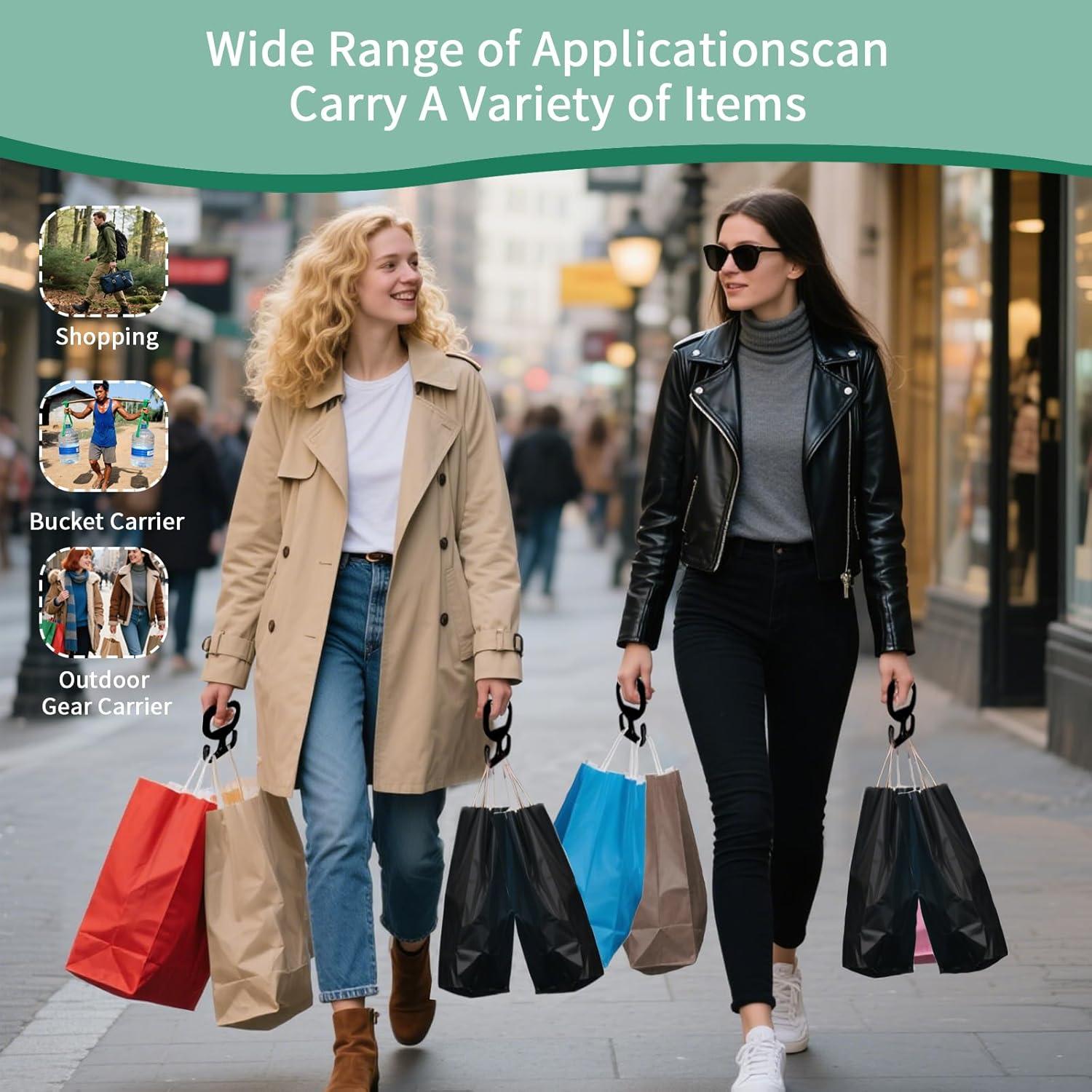 Porta Bolsas de Compras Mimoment Negro - Soporte Resistente 45kg