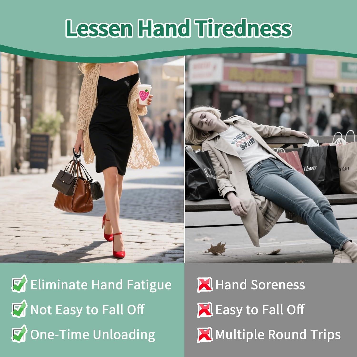 Porta Bolsas de Compras Mimoment Negro - Soporte Resistente 45kg