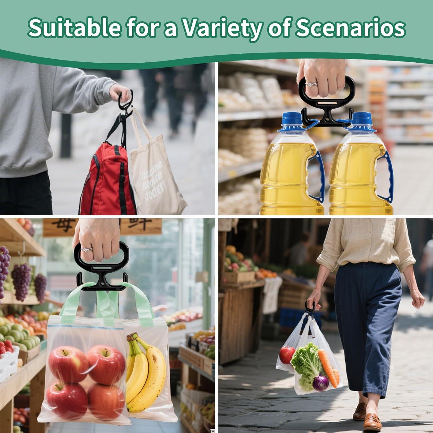 Porta Bolsas de Compras Mimoment Negro - Soporte Resistente 45kg