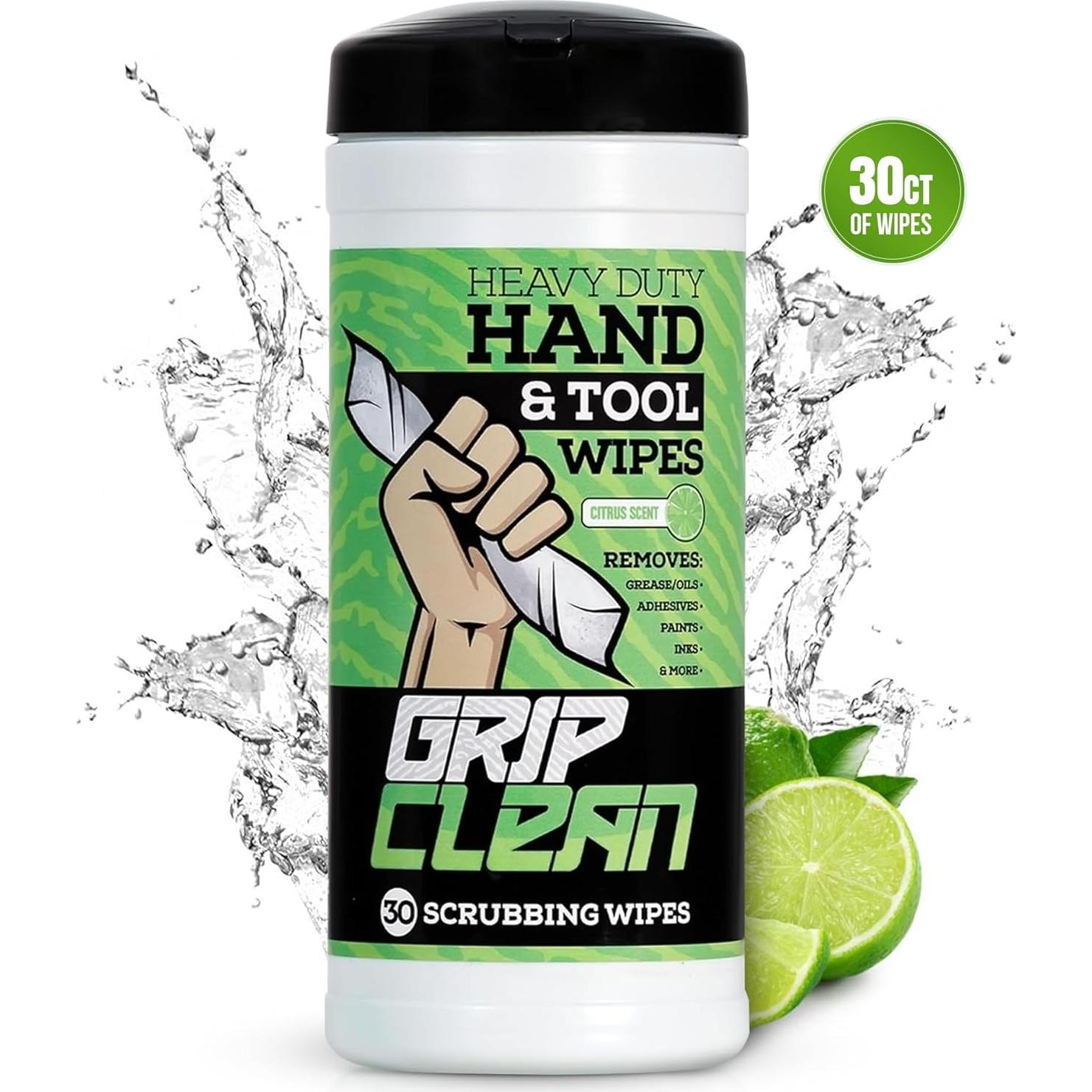 Toallitas de Limpieza Grip Clean 30ct - Sin Agua para Mecánicos