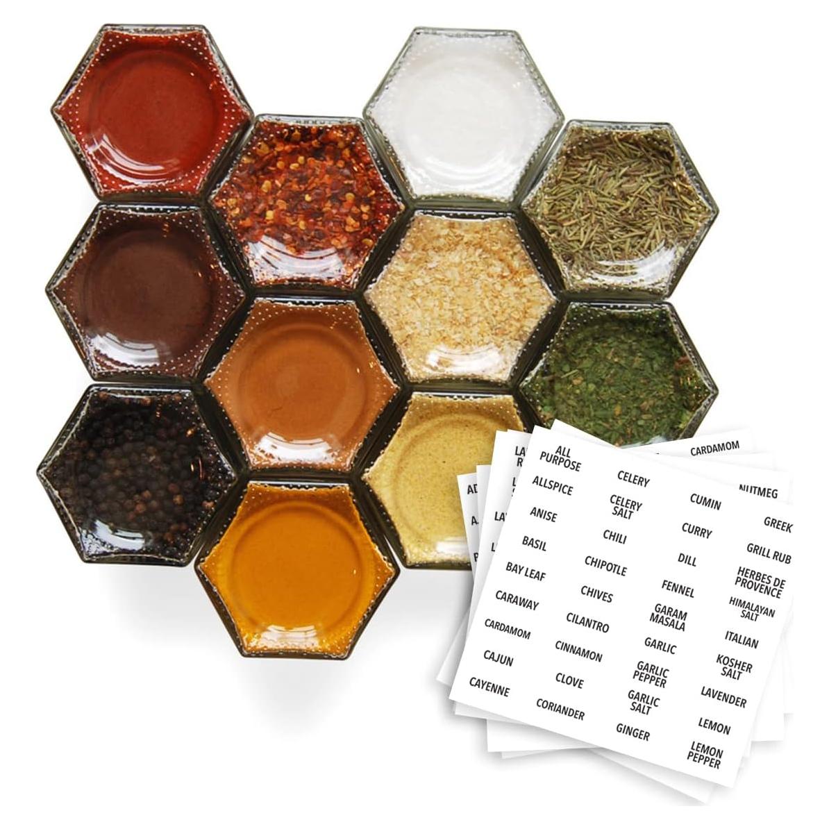 Kit Gneiss Spice de 12 Tarros Magnéticos de Especias Orgánicas