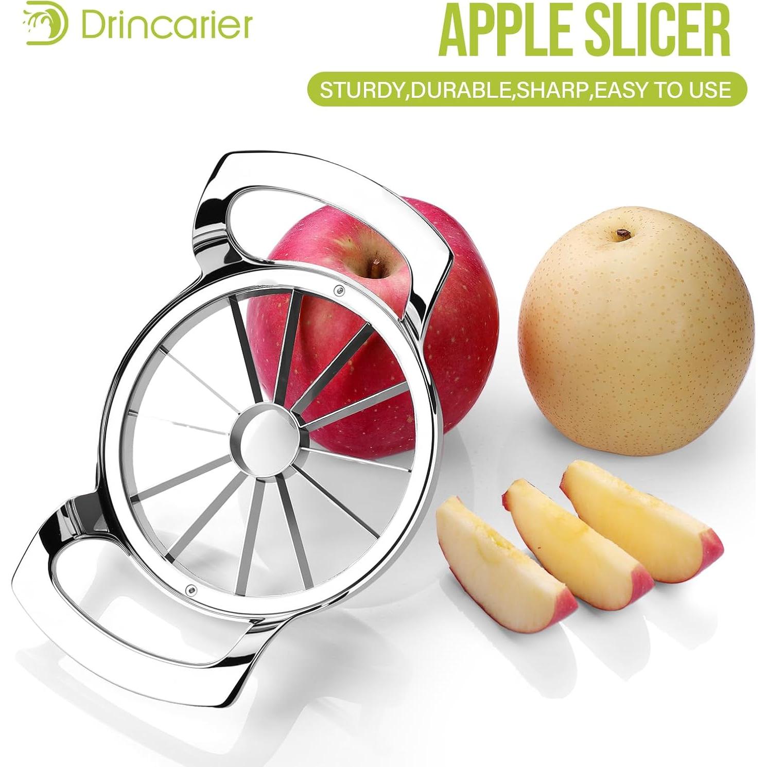 Cortador de Manzanas Drincarier Grande 12 Cuchillas Acero Inoxidable