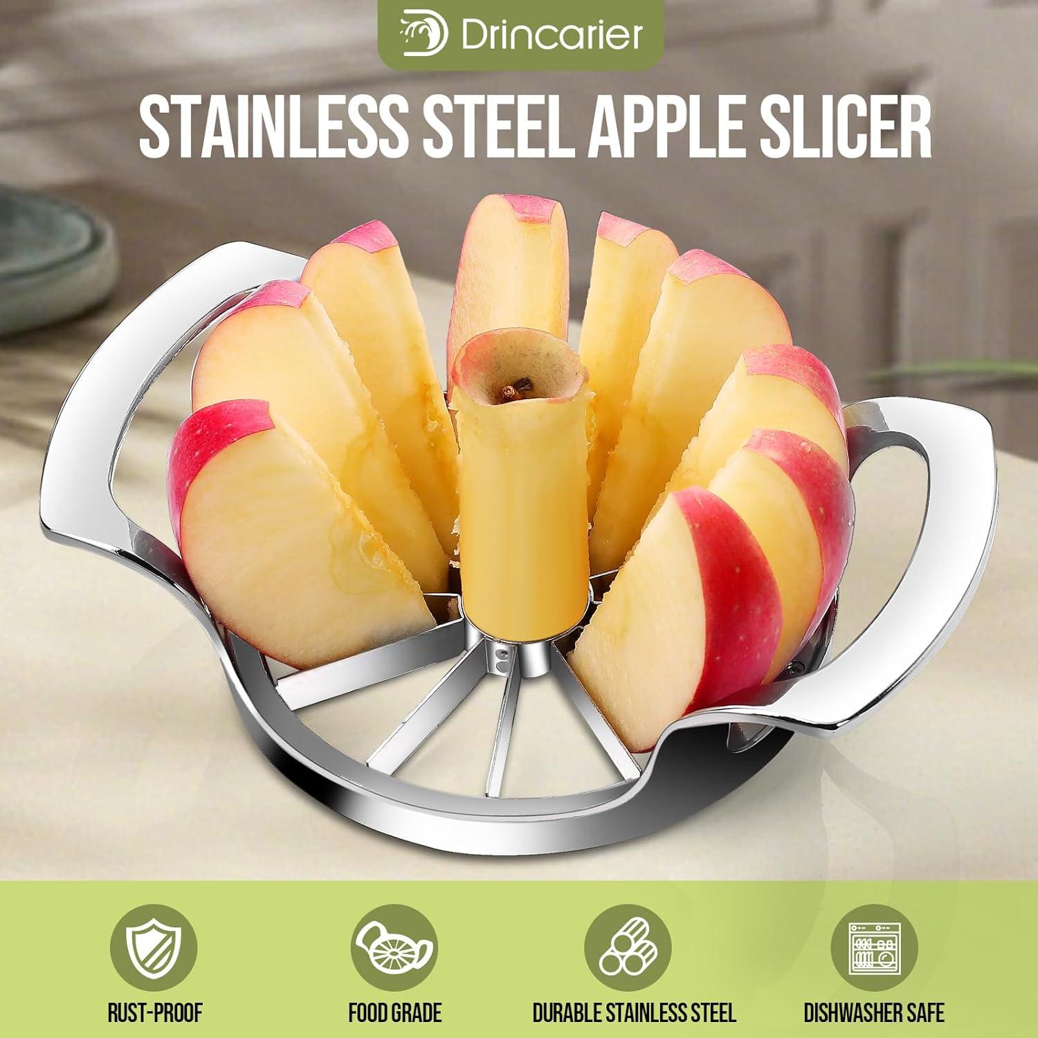 Cortador de Manzanas Drincarier Grande 12 Cuchillas Acero Inoxidable