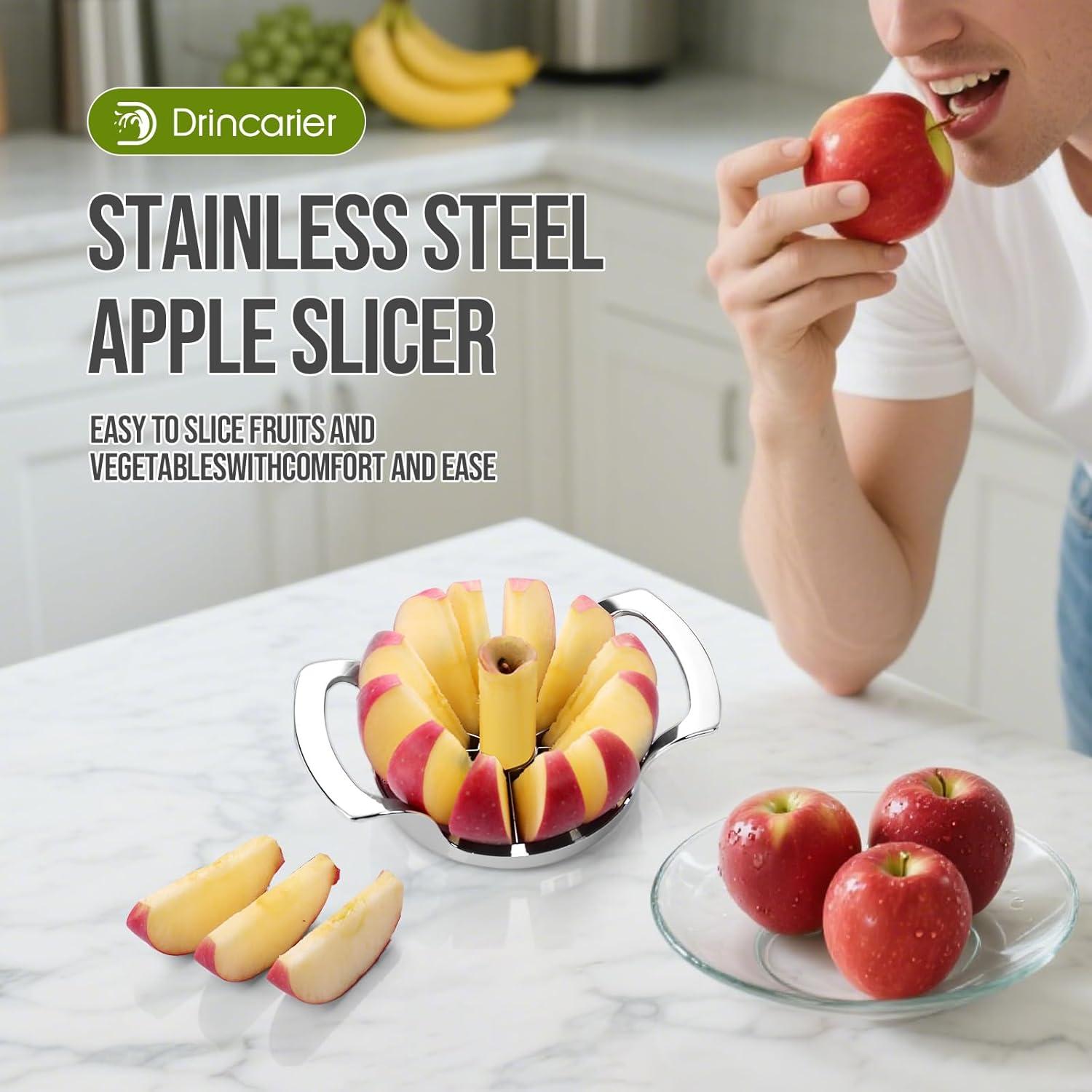 Cortador de Manzanas Drincarier Grande 12 Cuchillas Acero Inoxidable