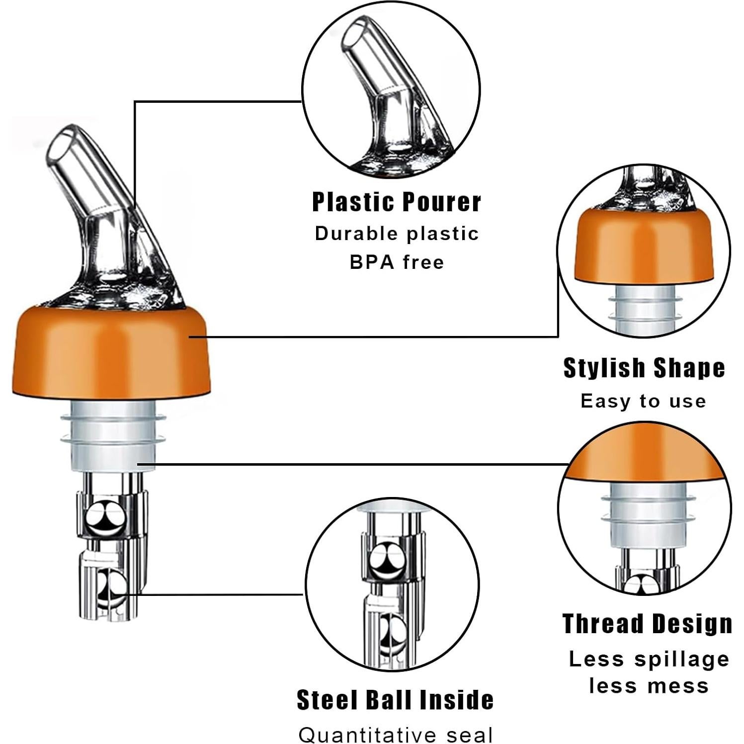 Paquete de 2 Vertedores Automáticos Medidos WAFJAMF 30ml