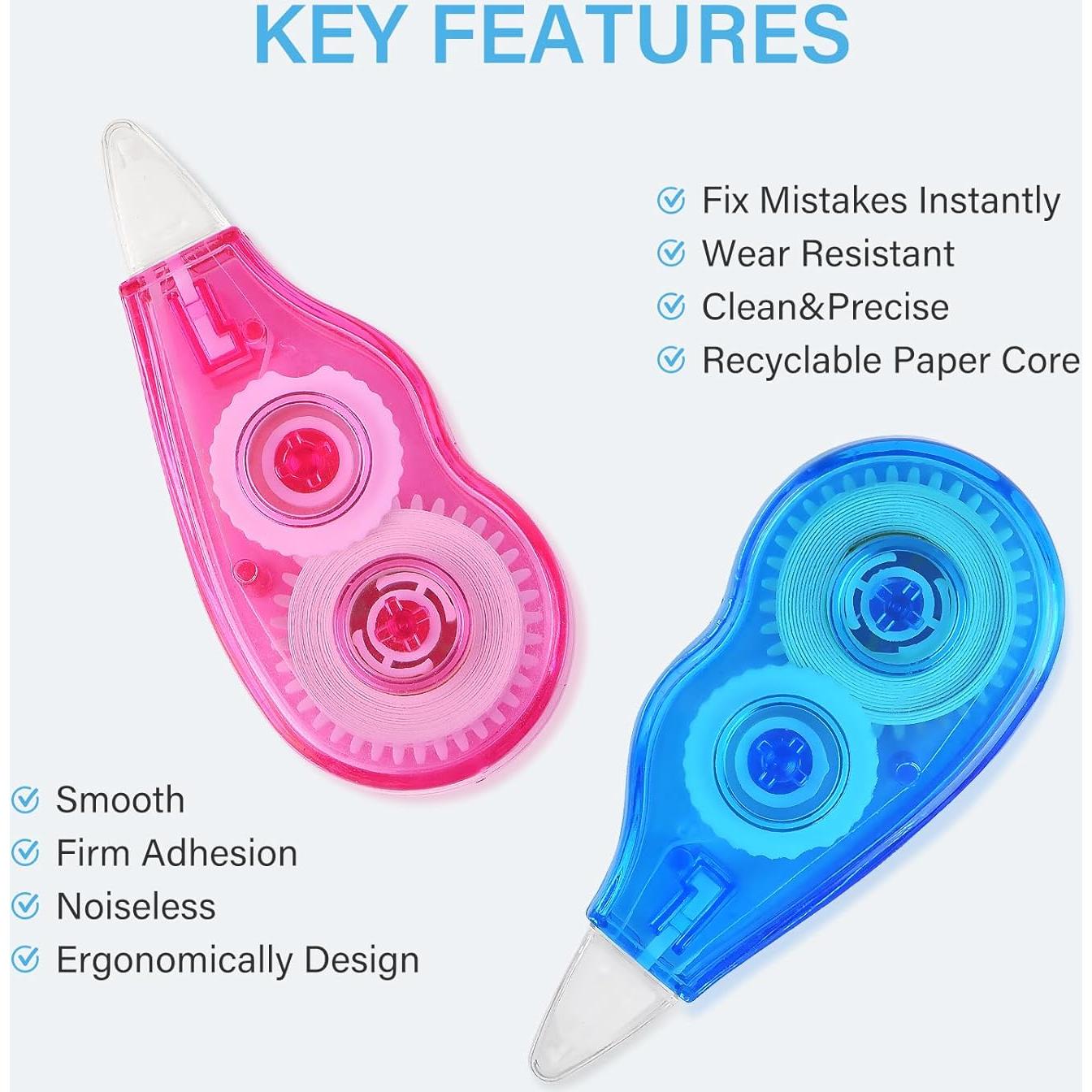 Cinta Correctora Mini WISOPTUS 6 Piezas Colores Variados