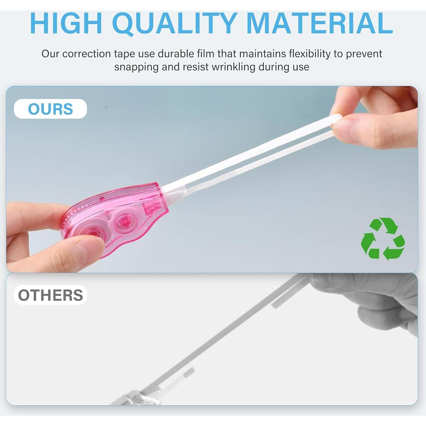 Cinta Correctora Mini WISOPTUS 6 Piezas Colores Variados