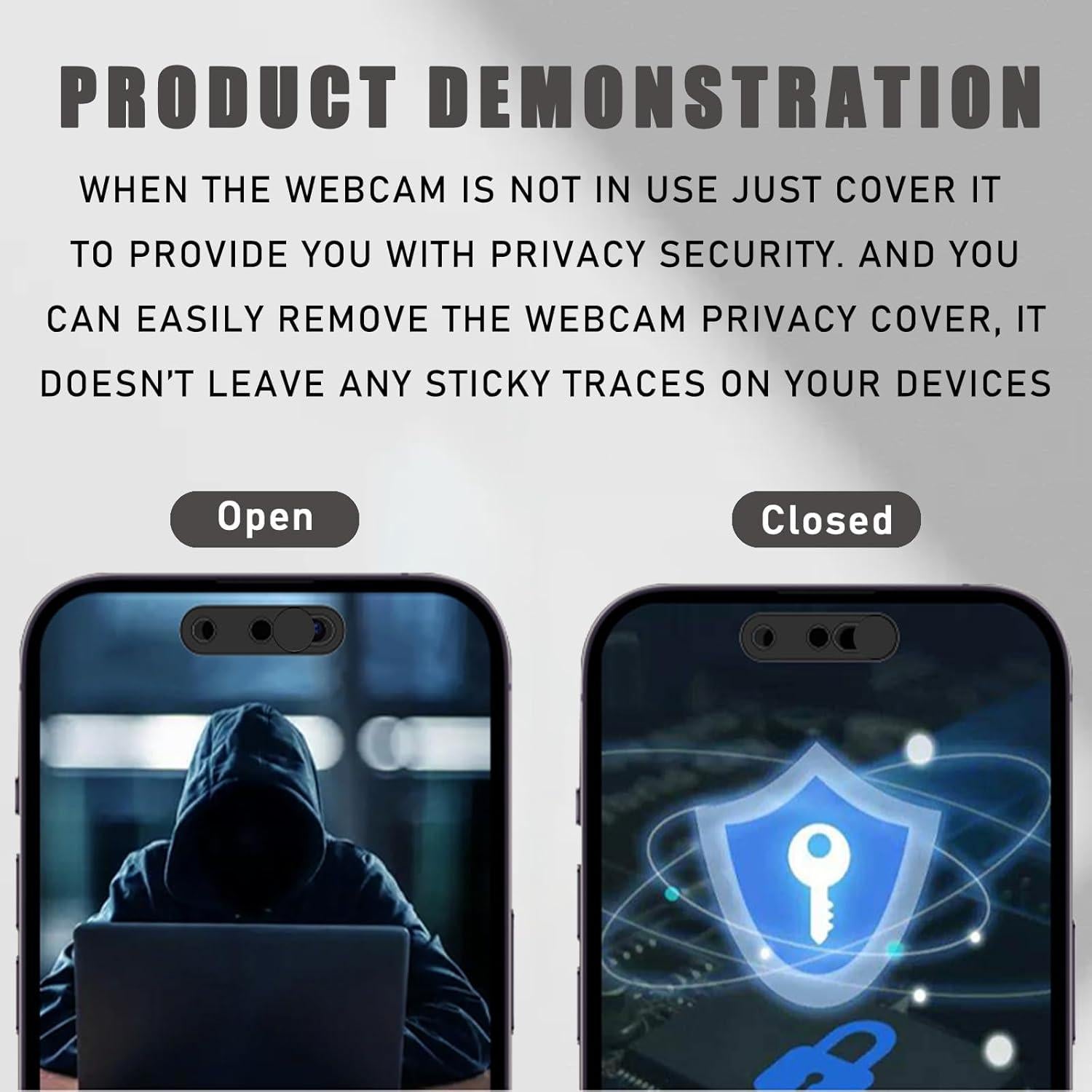 Cubierta de Cámara Frontal EYSOFT para iPhone 14/15/16 - Protección Privacidad