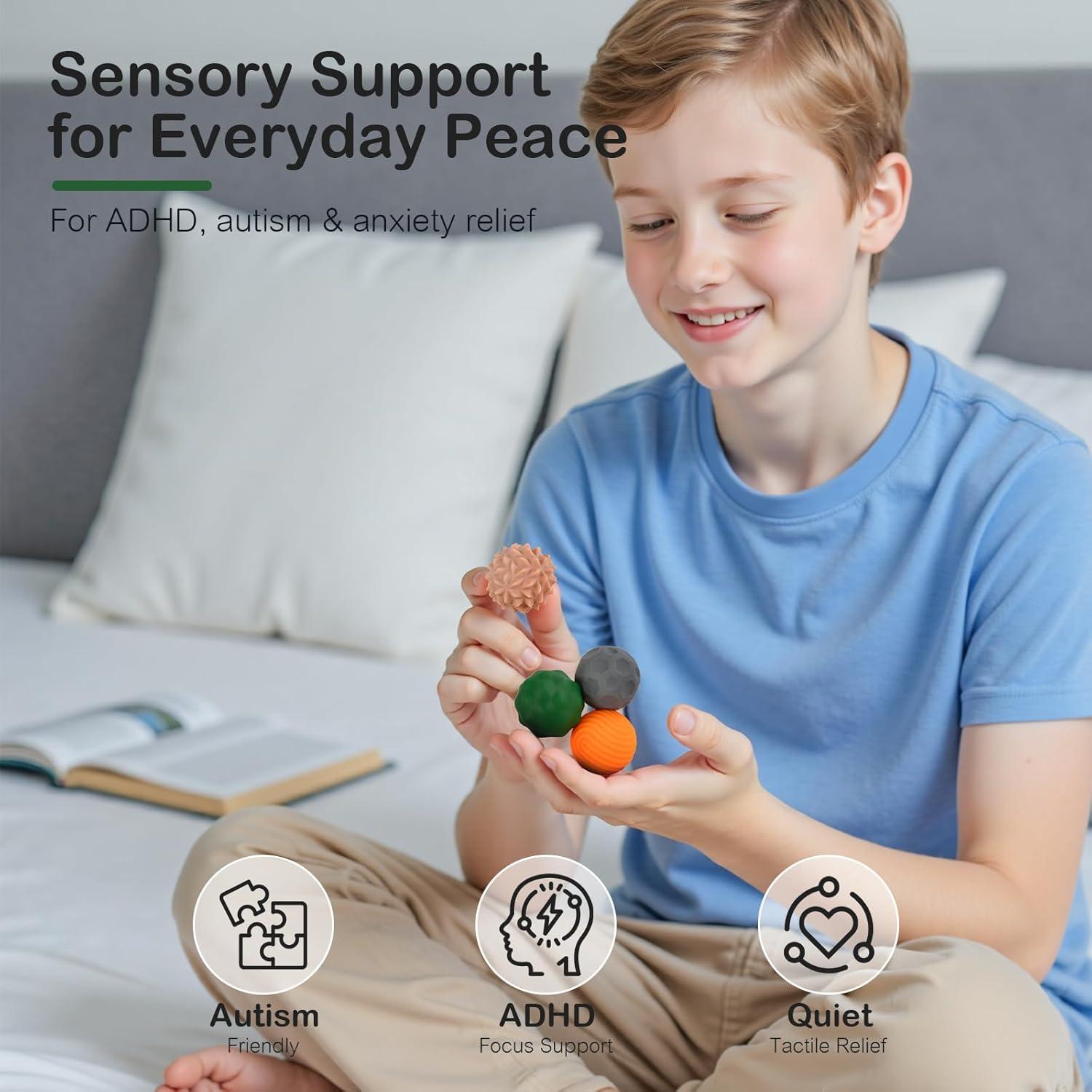 Pelotas Antiestrés Ednzion - 4PCS Silicona Magnética Táctil