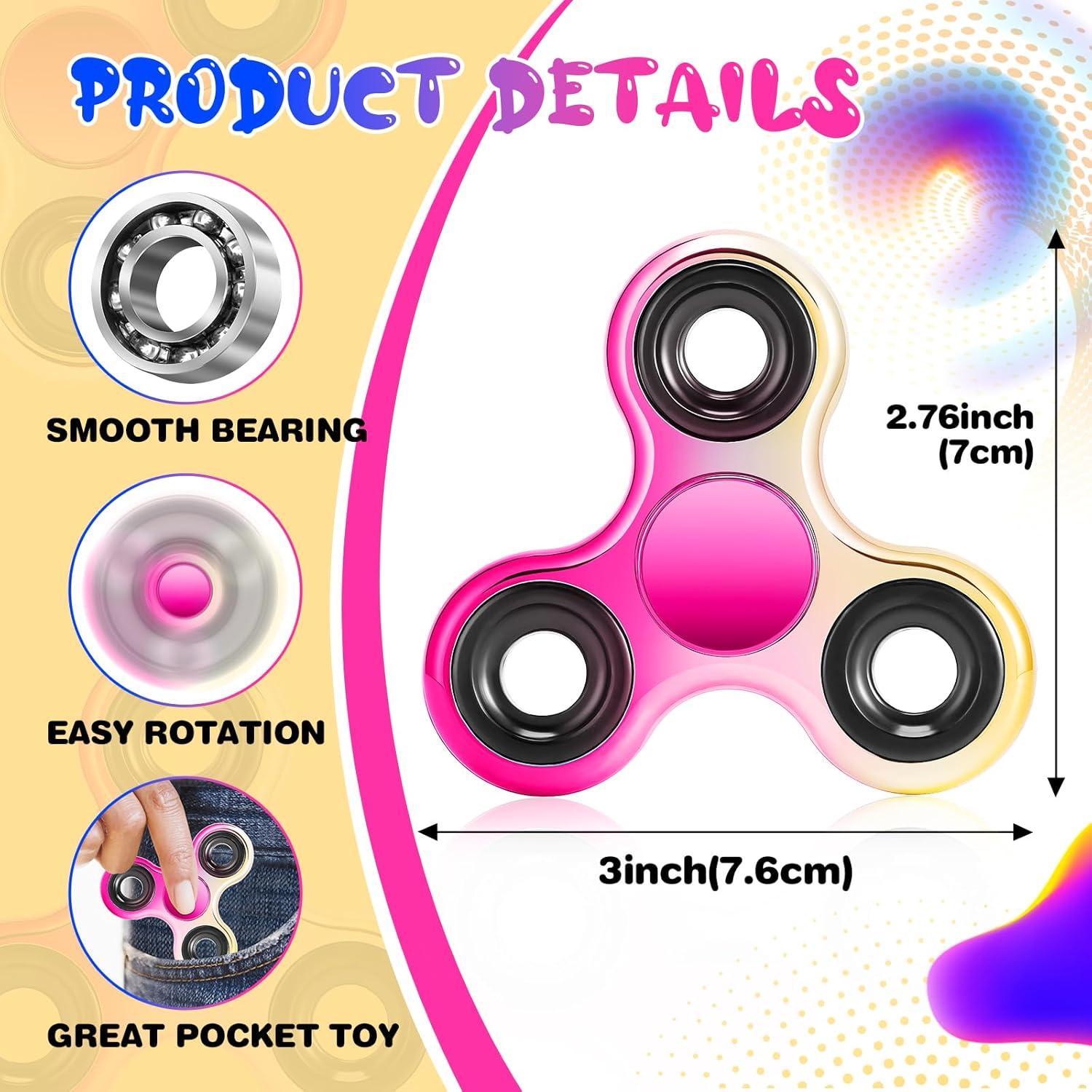 Paquete de 2 Fidget Spinners Navideños FIGROL para Alivio de Estrés