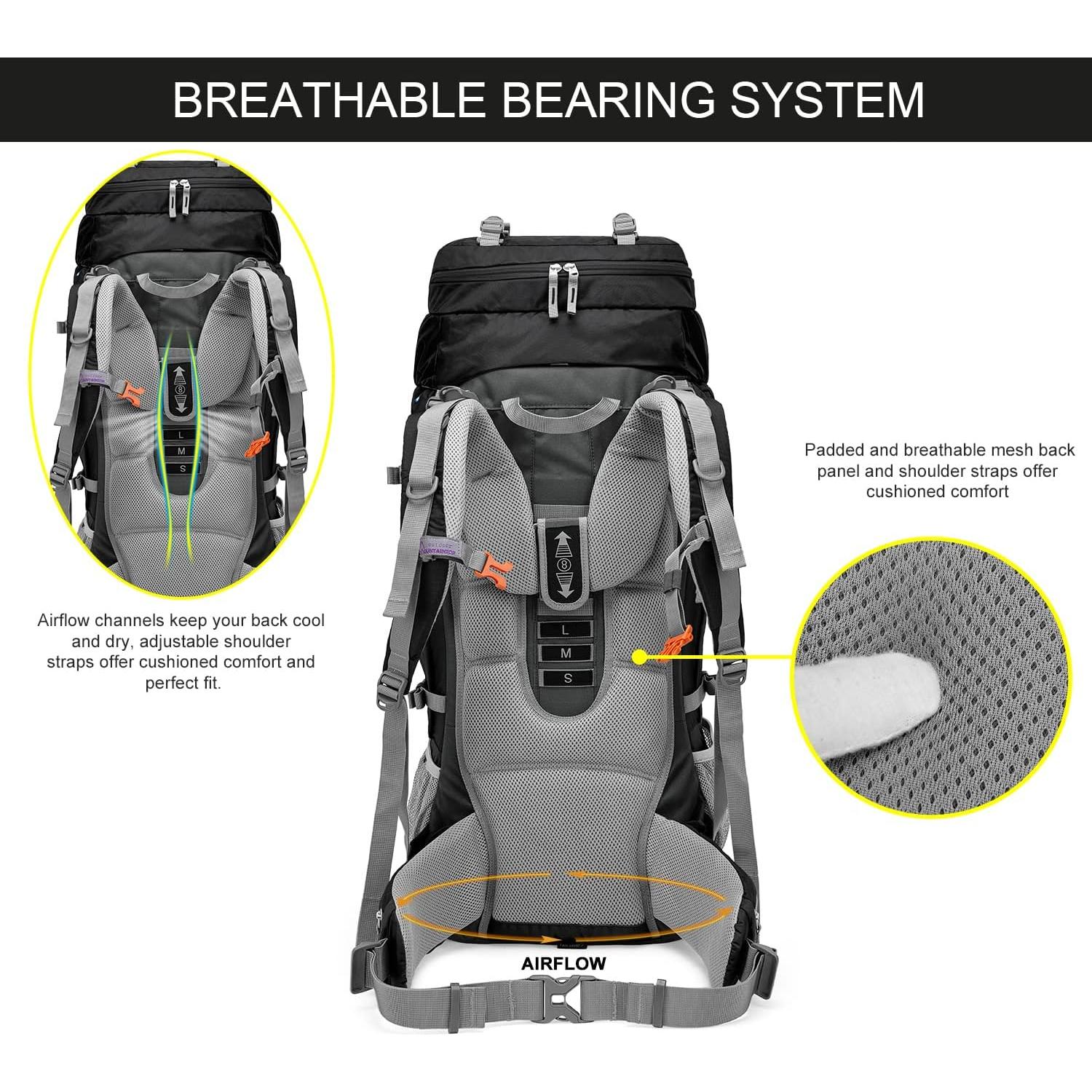 Mochila MOUNTAINTOP 80L para Senderismo y Camping