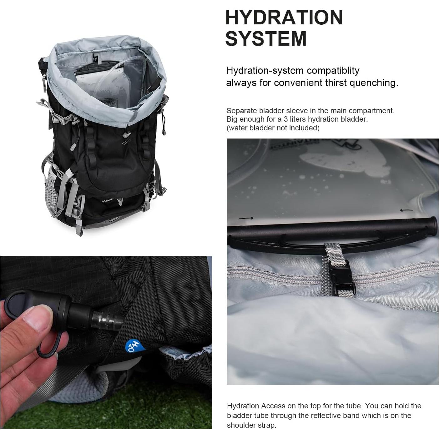 Mochila MOUNTAINTOP 80L para Senderismo y Camping