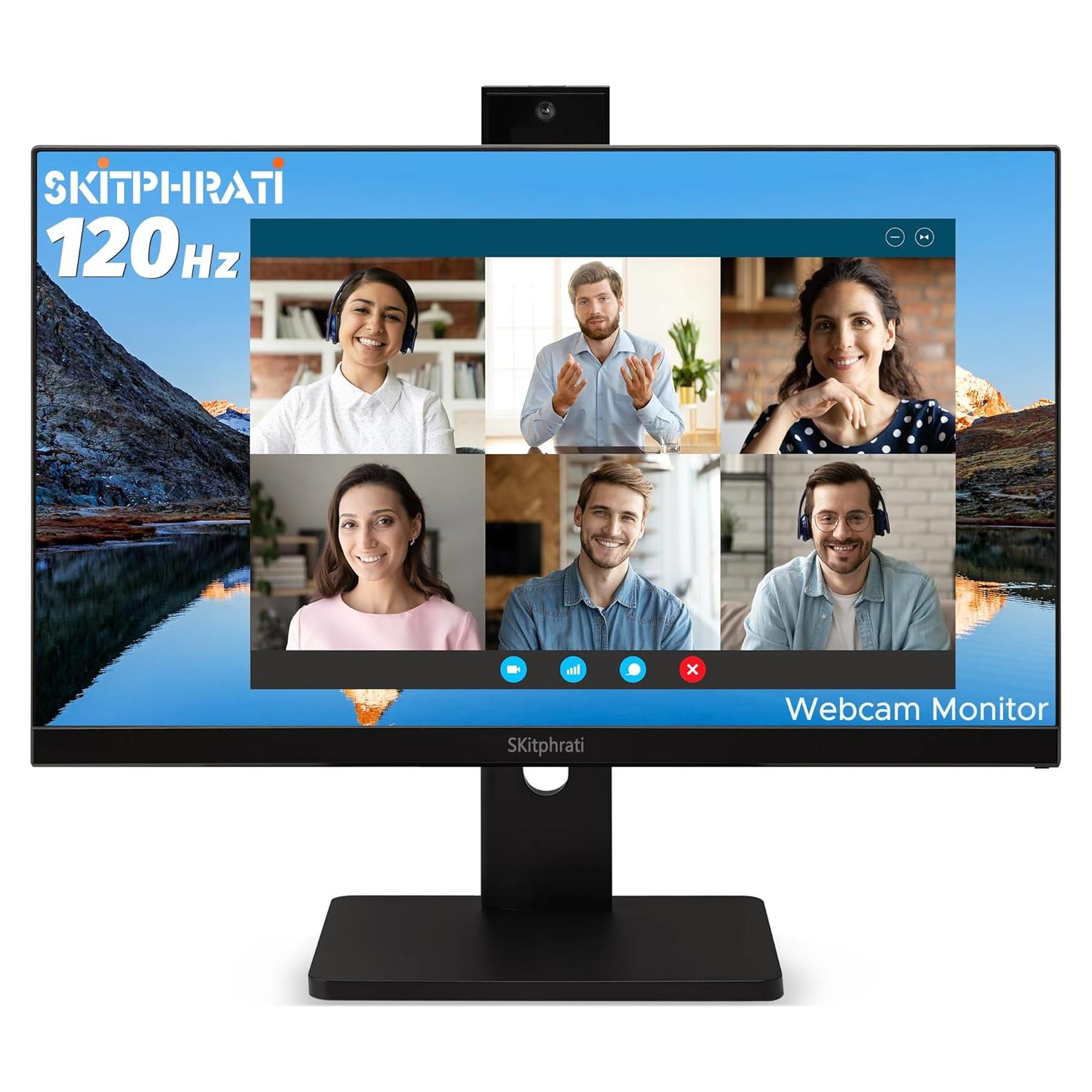 Monitor Empresarial 23.8" SKitphrati Full HD 120Hz con Webcam