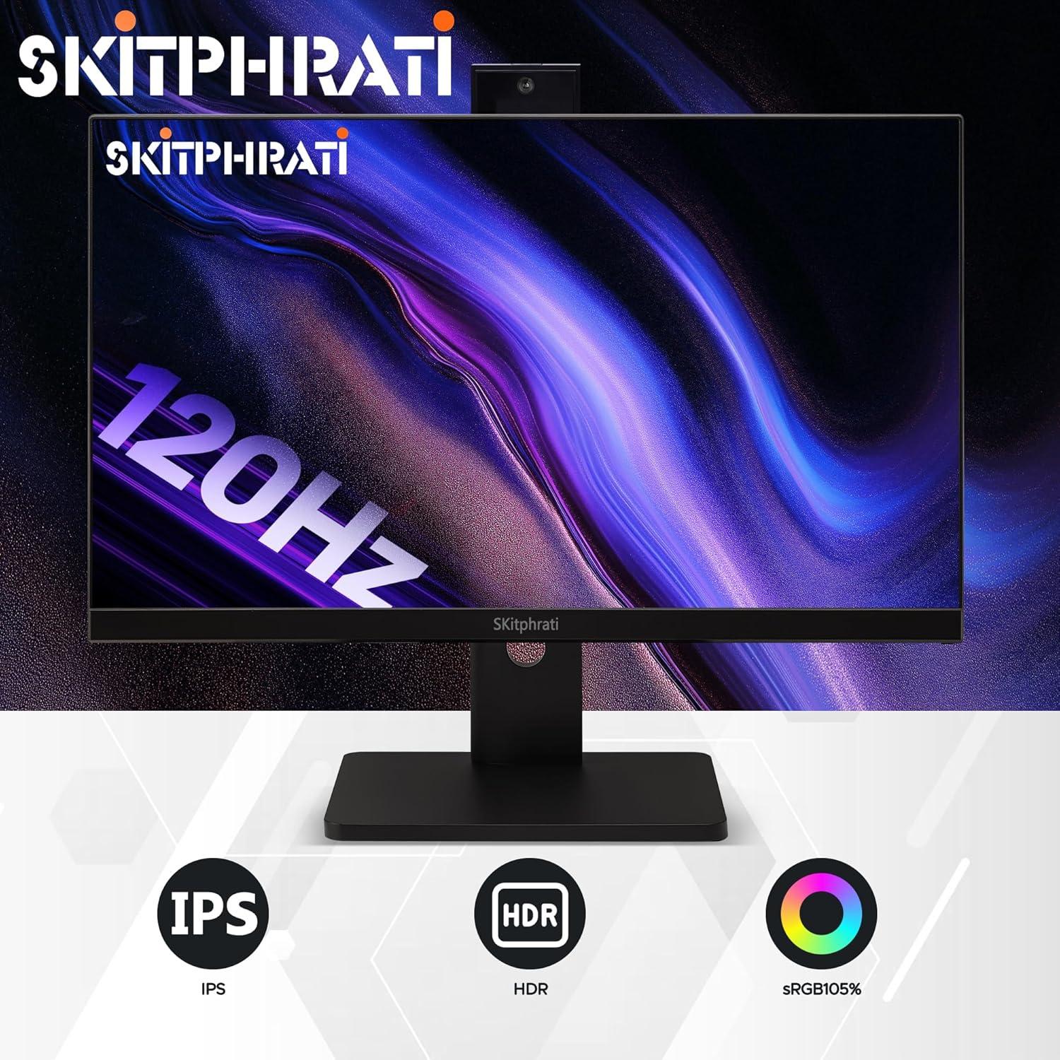 Monitor Empresarial 23.8" SKitphrati Full HD 120Hz con Webcam