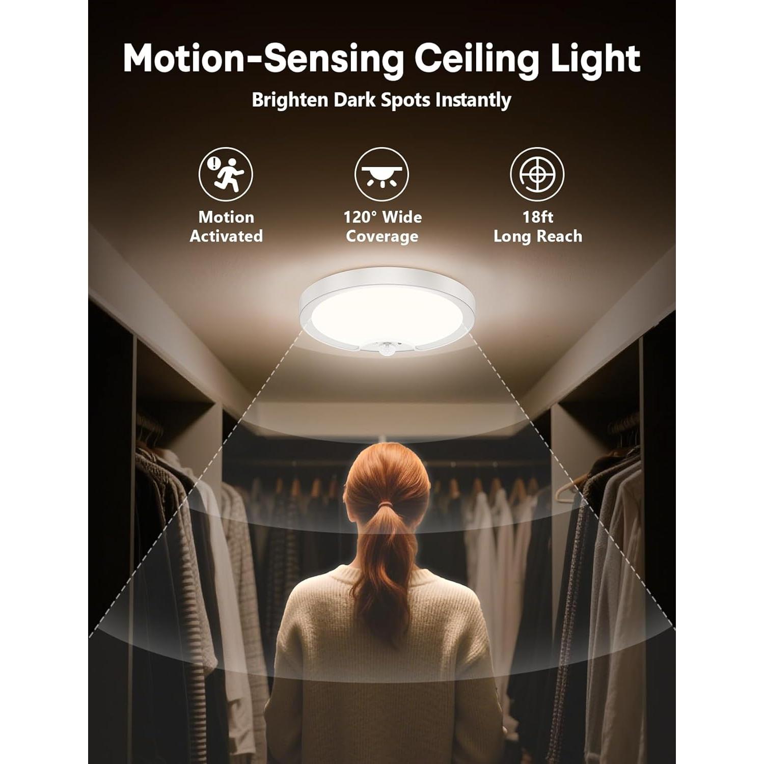 Luz de Techo LED Recargable Fizrice con Sensor de Movimiento