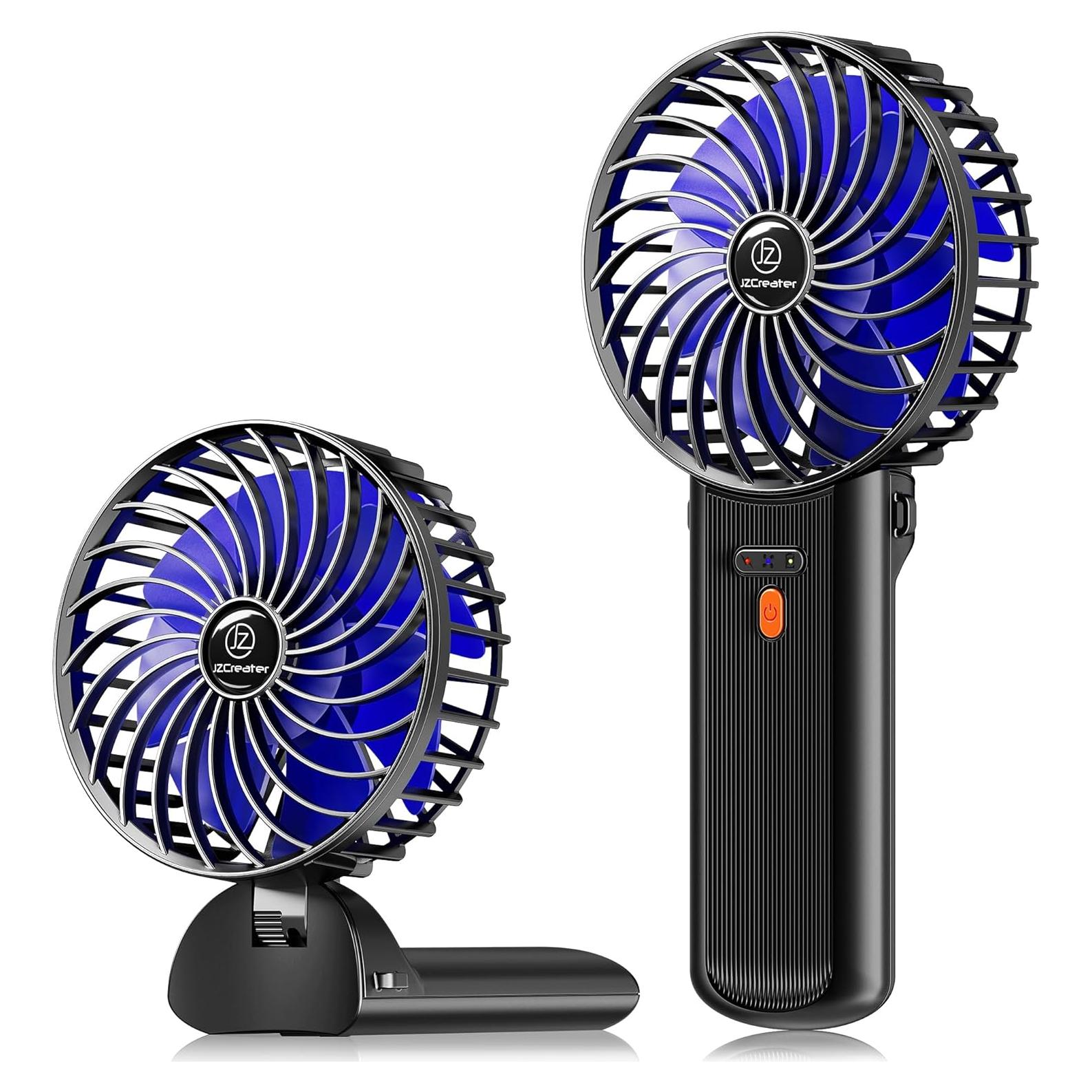 Ventilador de Mano Mini JZCreater Recargable 4 Velocidades