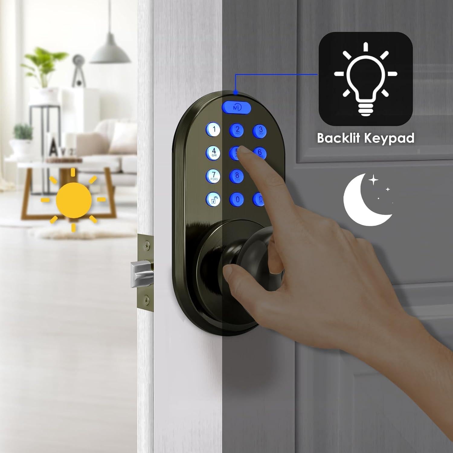 Cerradura Digital Sin Llave MiLocks con Teclado Retroiluminado