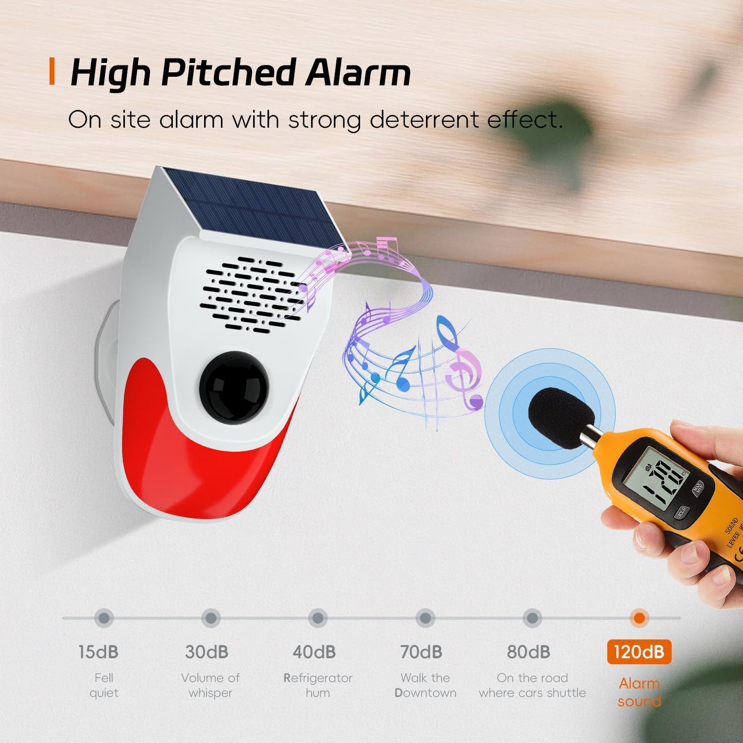 Alarma de Movimiento Solar XYszpcgs con 8 Sonidos Personalizables