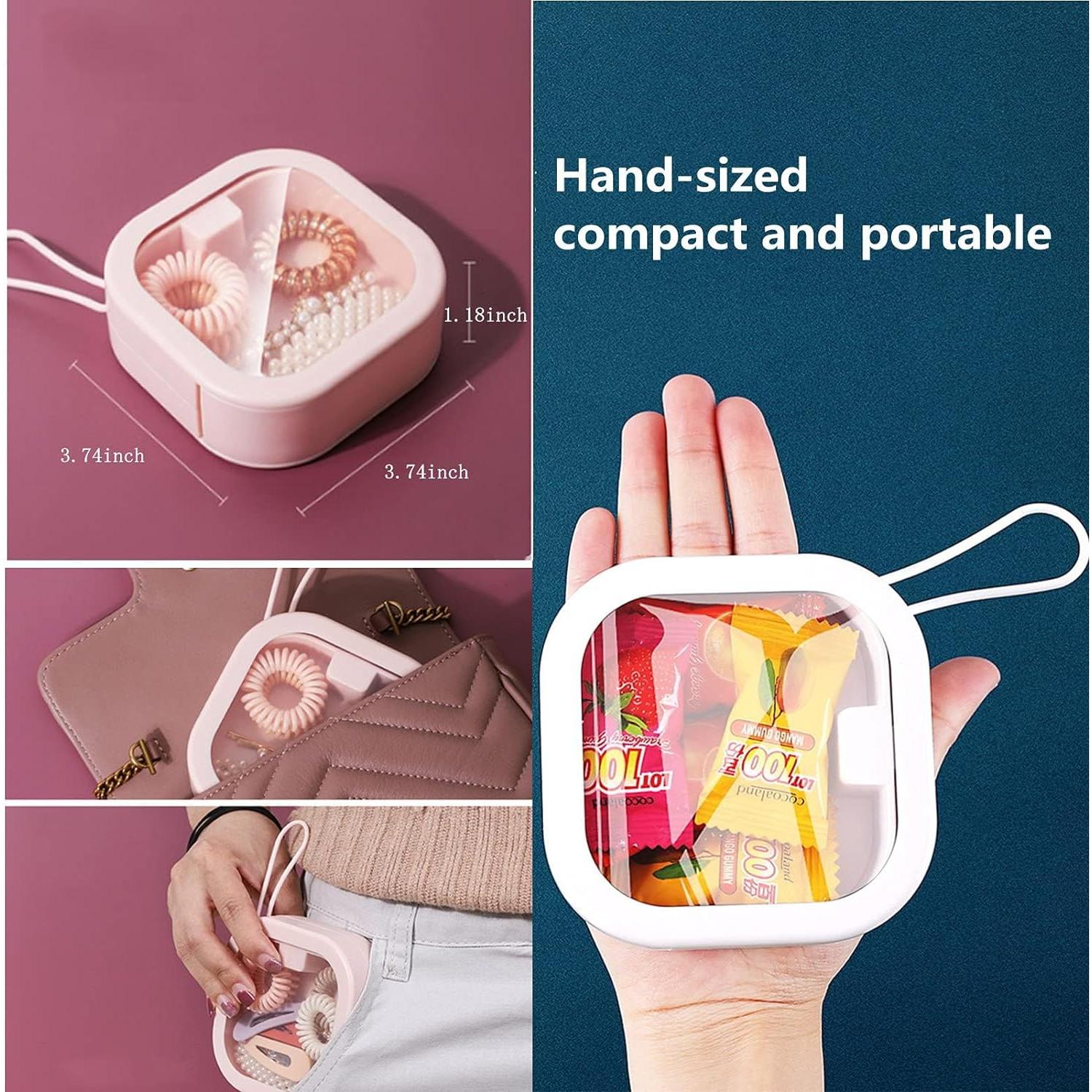 Organizador de Lazos de Cabello REVAXUP 2pcs Rosa y Blanco