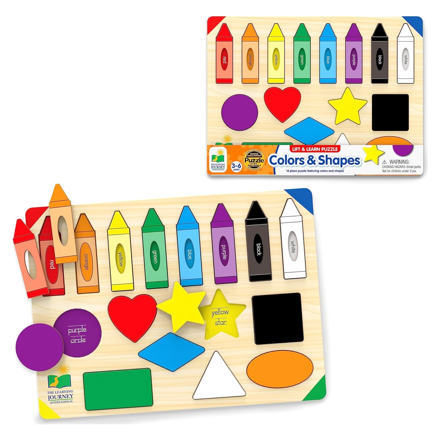 Rompecabezas Educativo Levanta y Aprende - Colores y Formas - El Viaje del Aprendiz