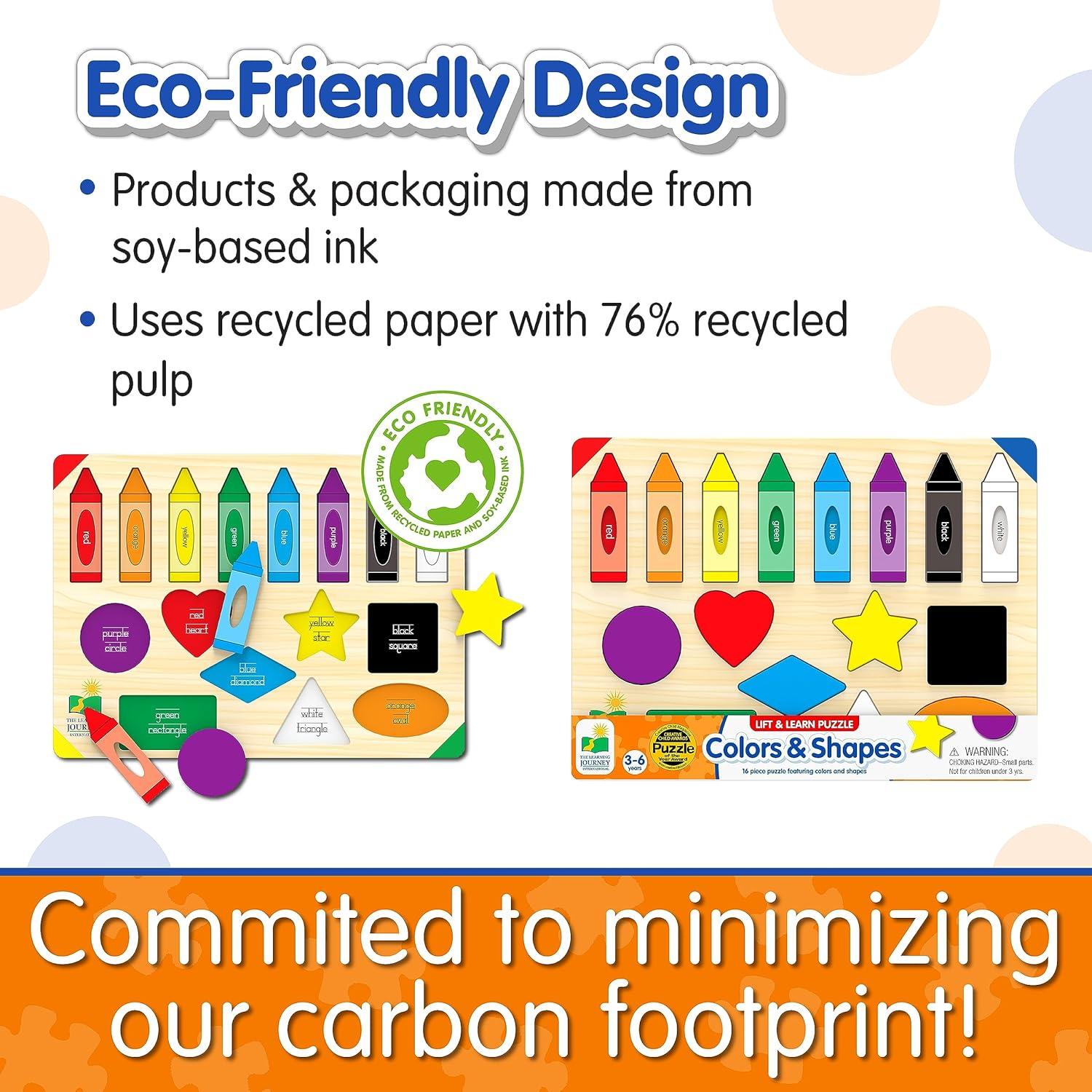 Rompecabezas Educativo Levanta y Aprende - Colores y Formas - El Viaje del Aprendiz