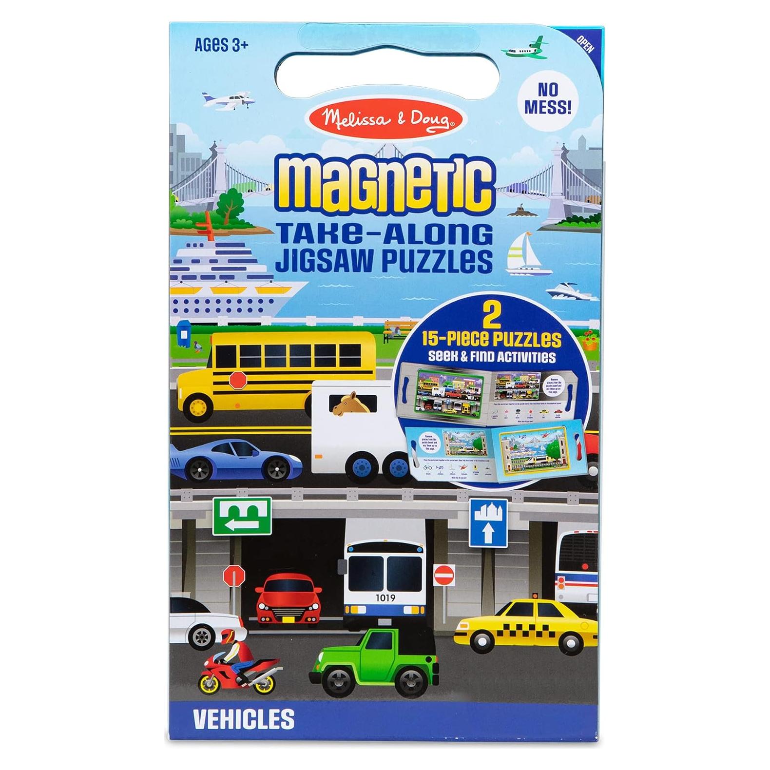 Rompecabezas Magnéticos Melissa & Doug Vehículos 2x15 Piezas