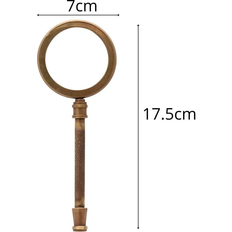 Lupa de Mano Roorkee Instruments 5x Aumento Latón 17.78 cm